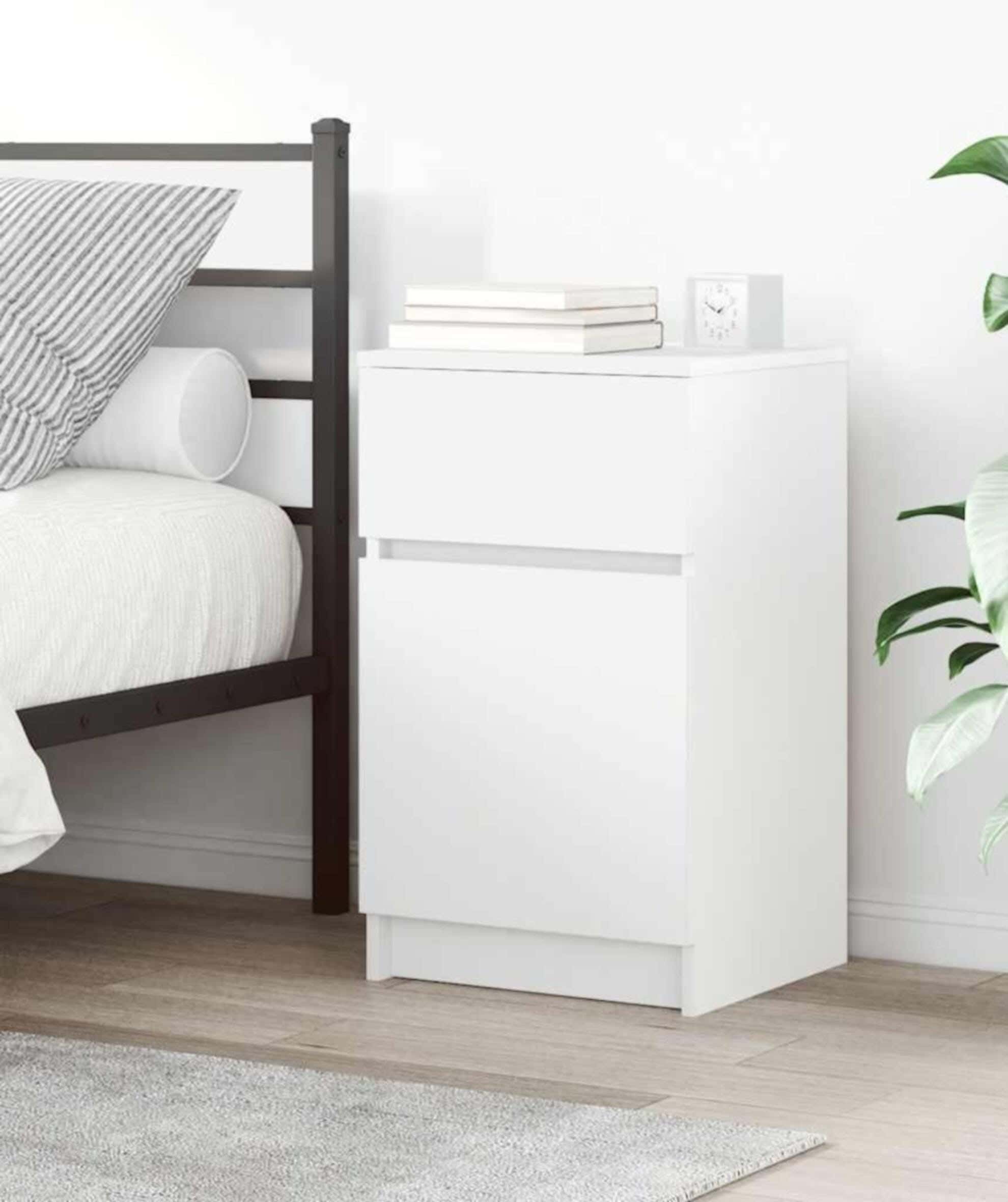 MDF Wood Modern Commode, 65x36x32 cm - White