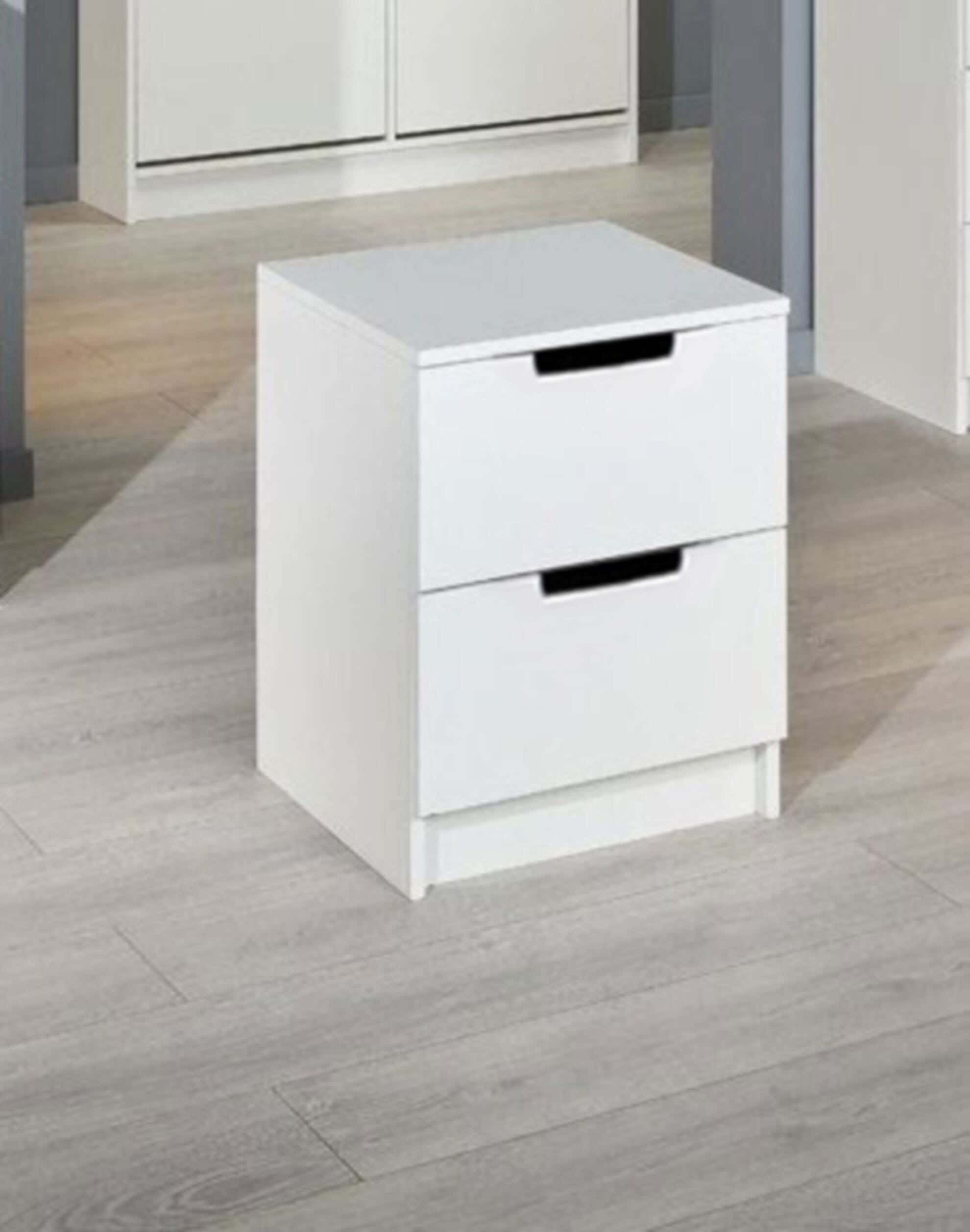 MDF Wood Modern Commode, 50x37x32 cm - White