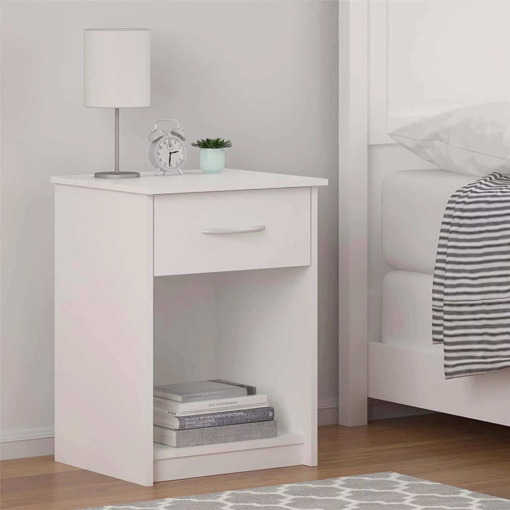 MDF Wood Modern Commode, 50x36x32 cm - White