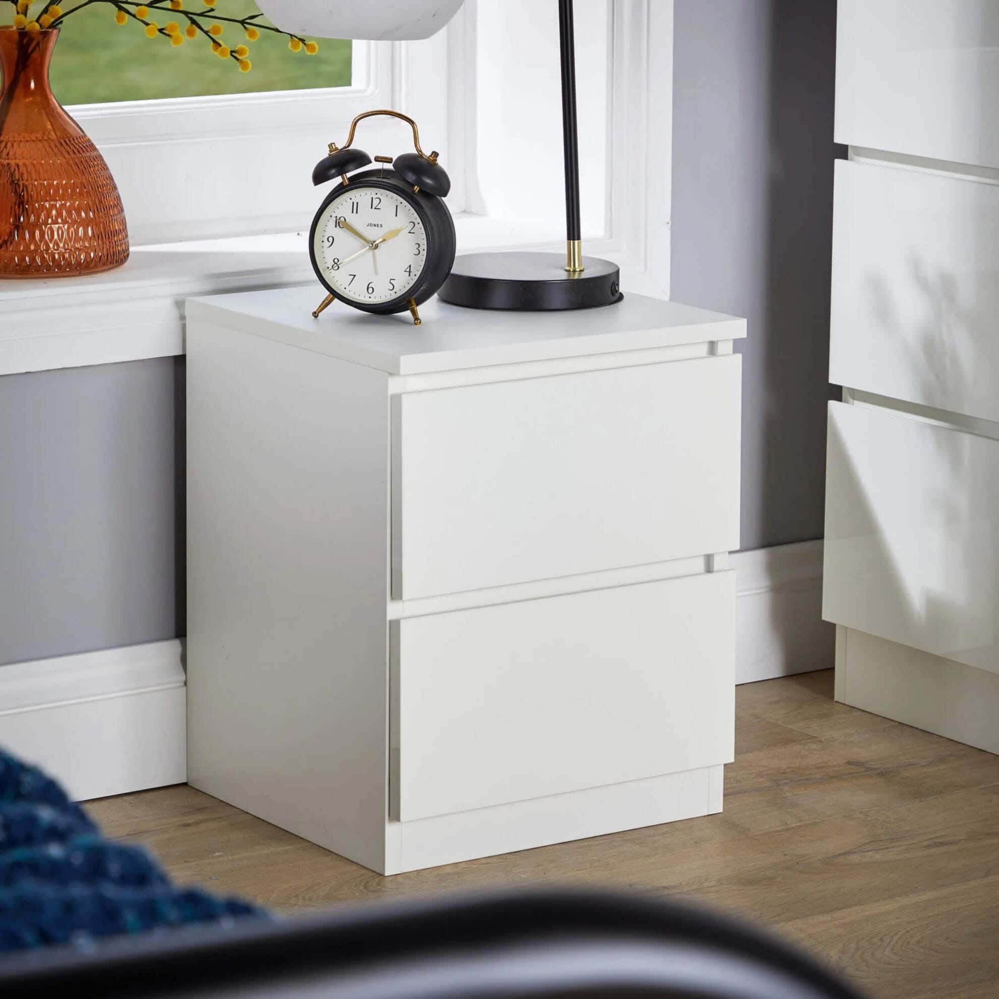 MDF Wood Modern Commode, 50x36x32 cm - White