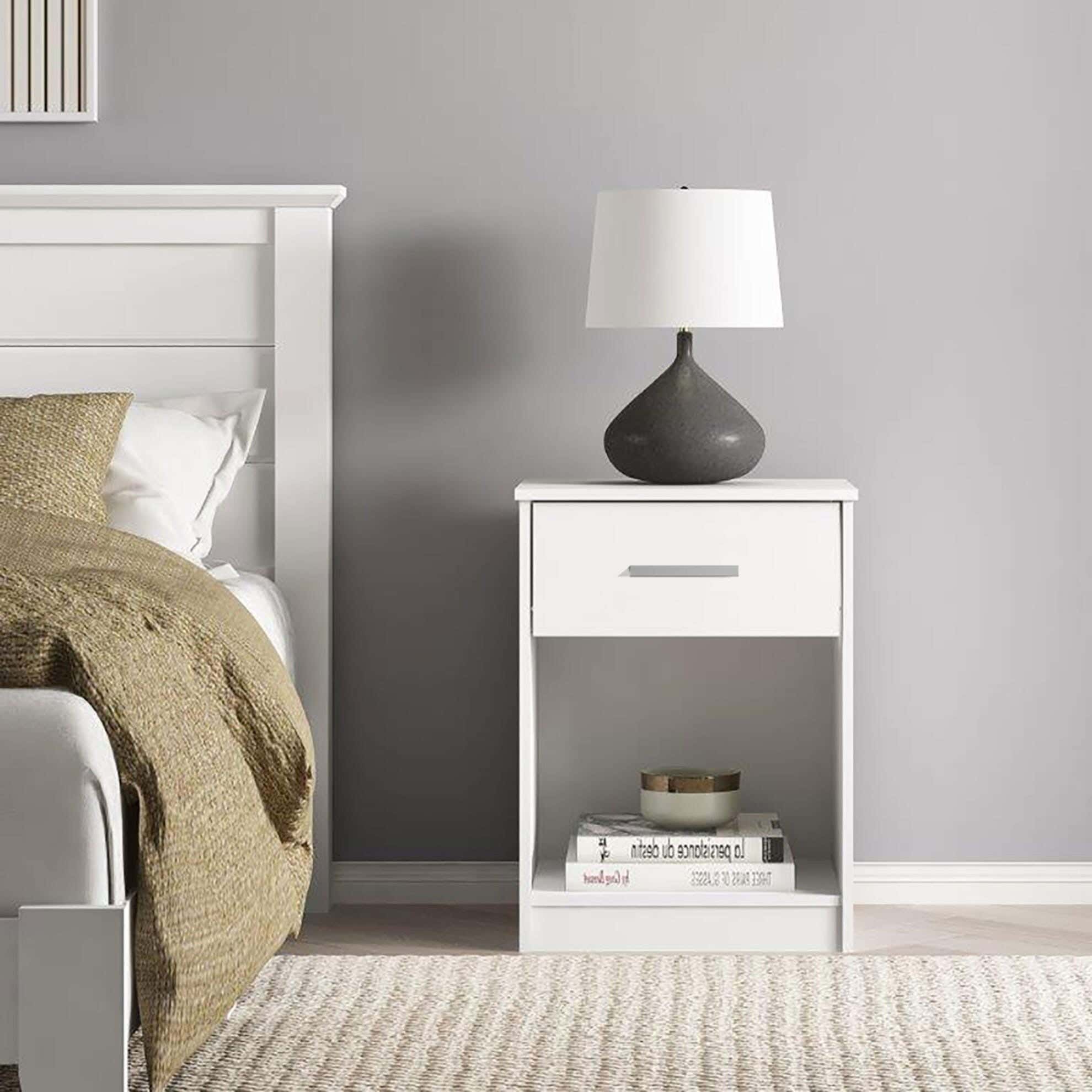 MDF Wood Modern Commode, 50x36x32 cm - White