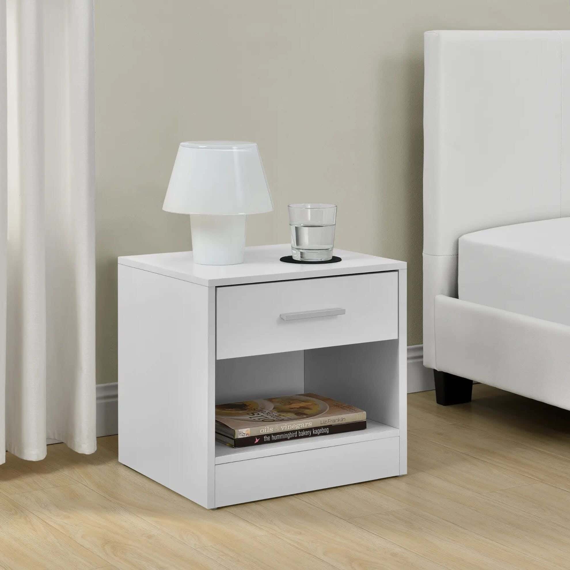 MDF Wood Modern Commode, 45x40x30 cm - White