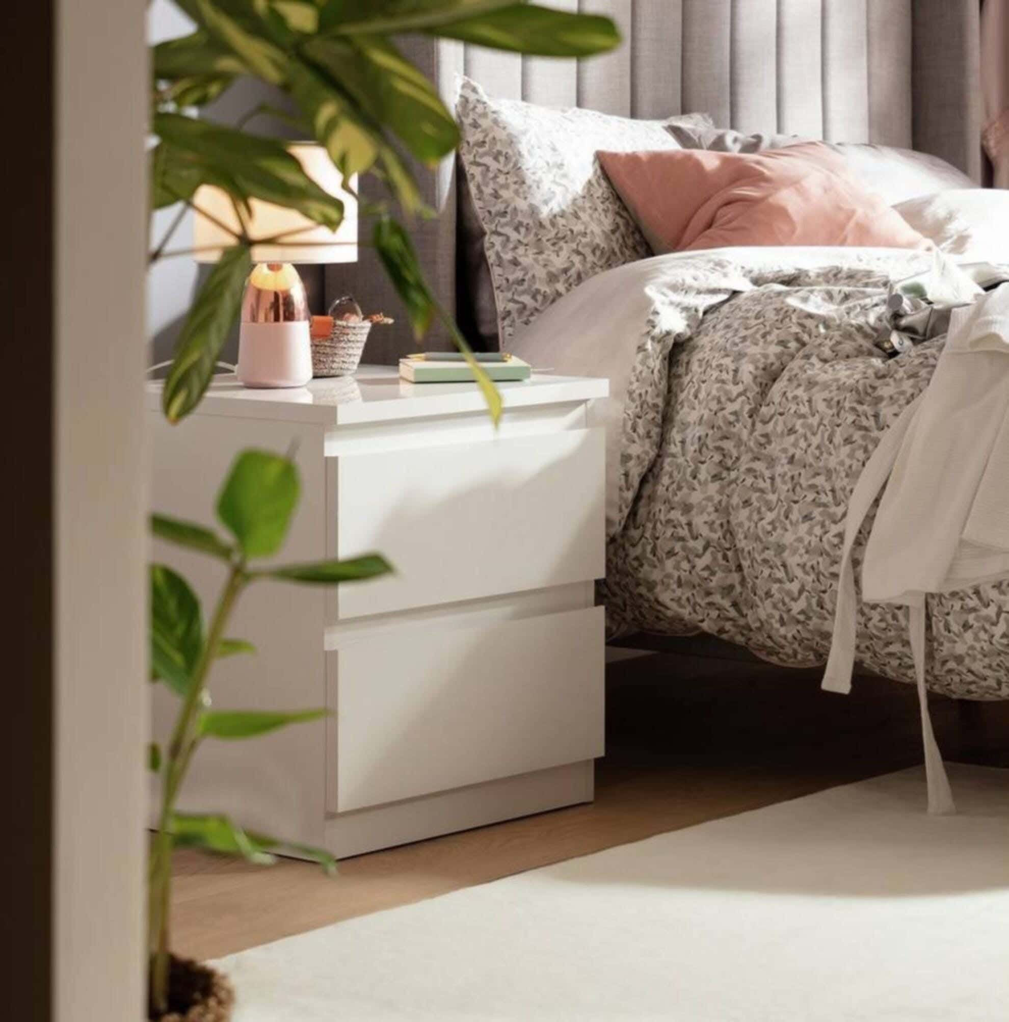 MDF Wood Modern Commode, 45x40x32 cm - White