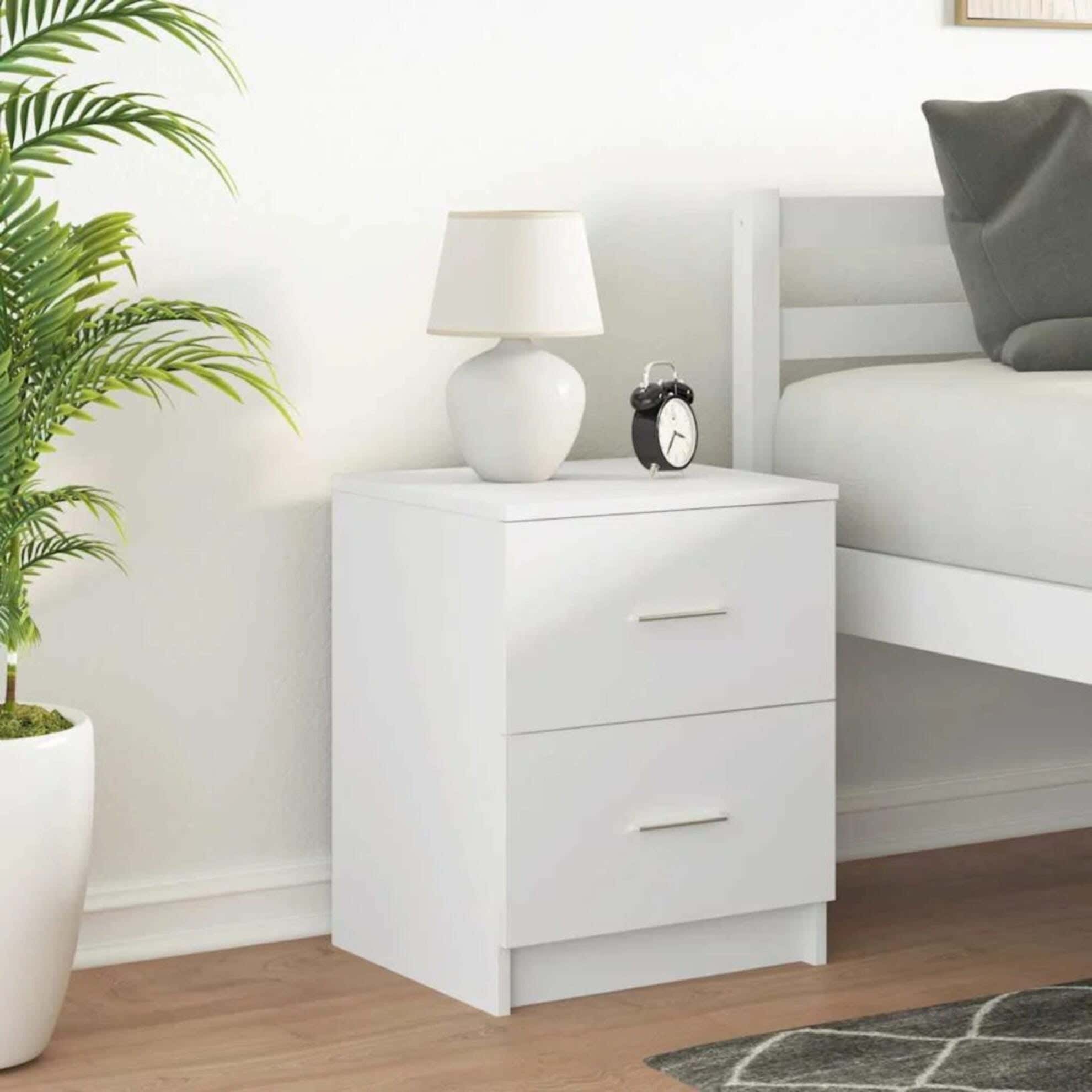 MDF Wood Modern Commode, 45x40x32 cm - White