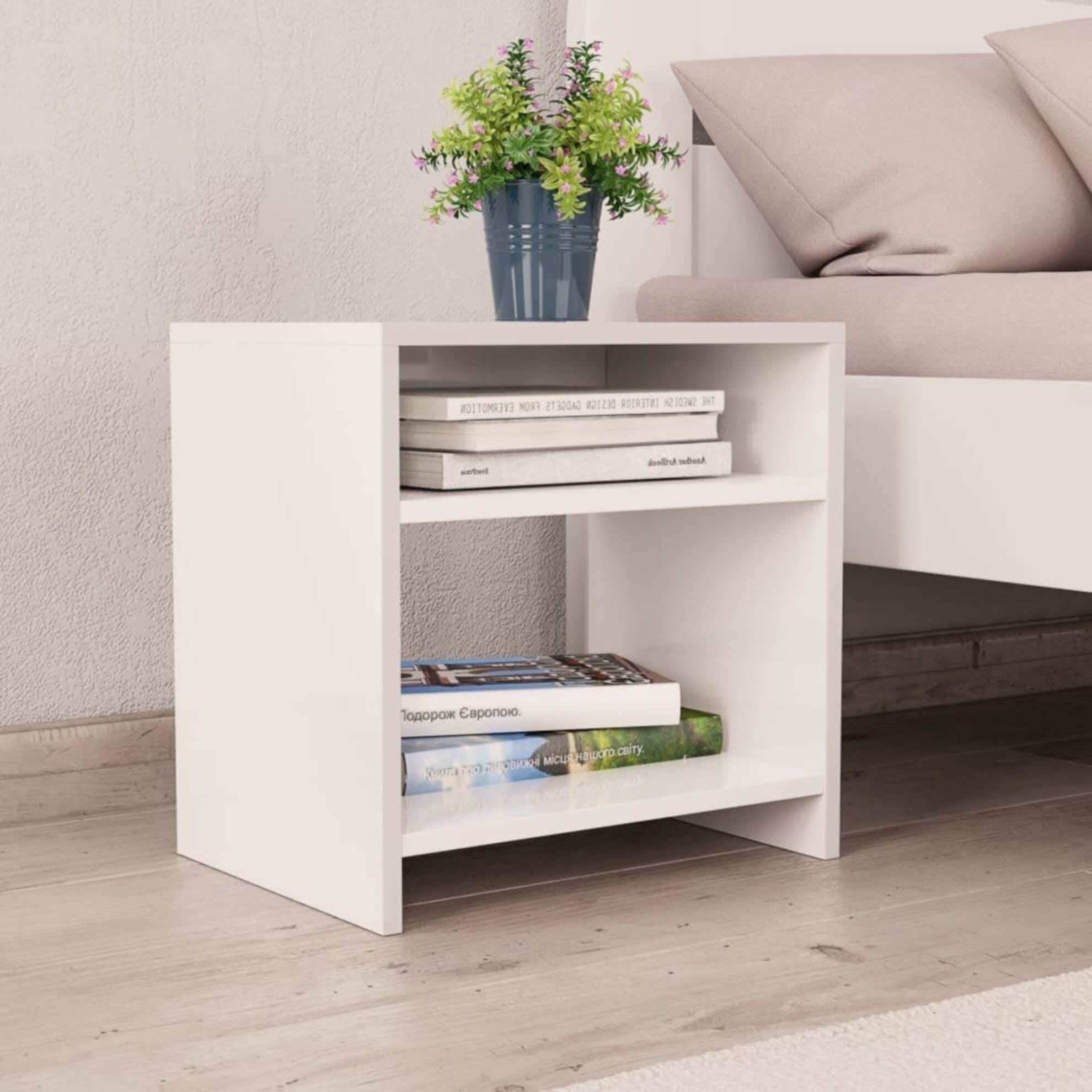 MDF Wood Modern Commode, 45x40x30 cm - White