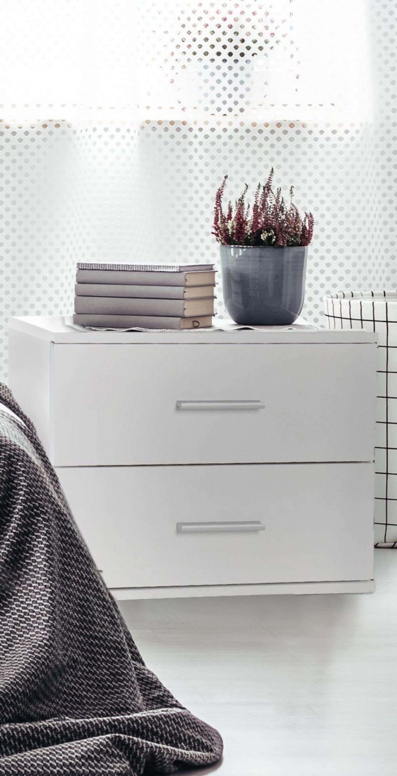 MDF Wood Modern Commode, 41x44x32 cm - White