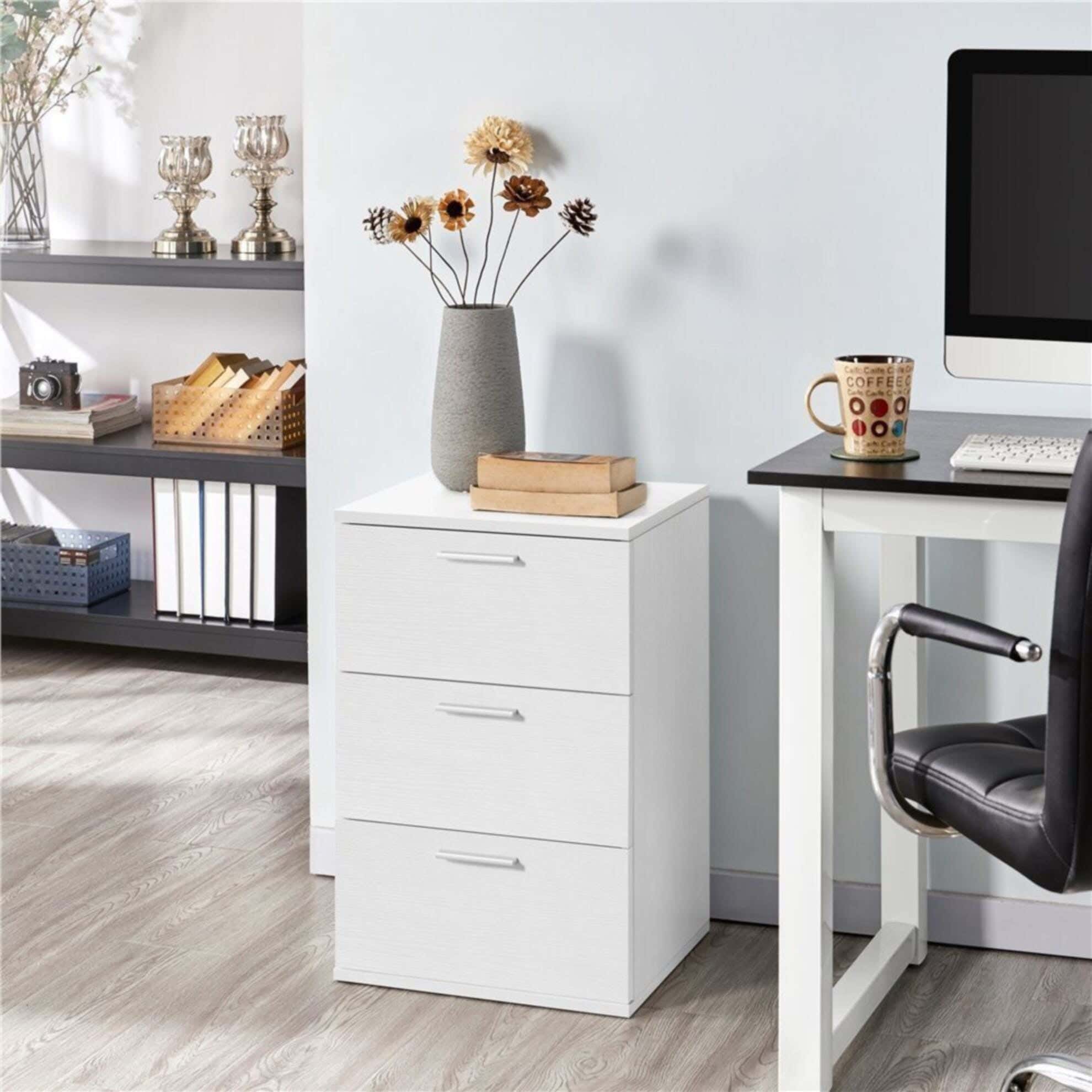 MDF Wood Modern Commode, 65x40x36 cm - White