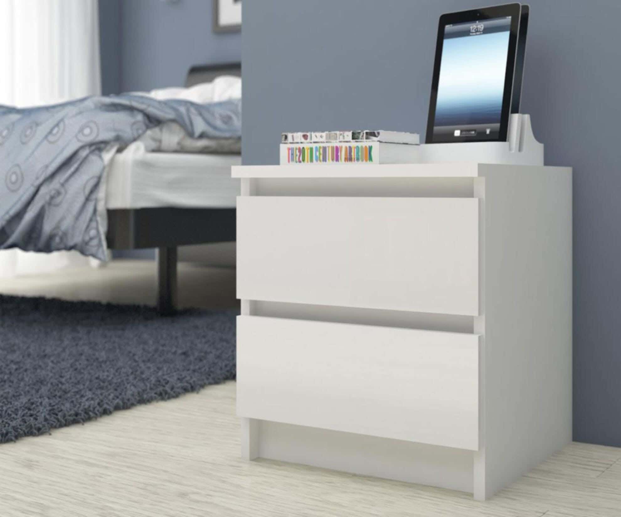 MDF Wood Modern Commode, 45x40x32 cm - White