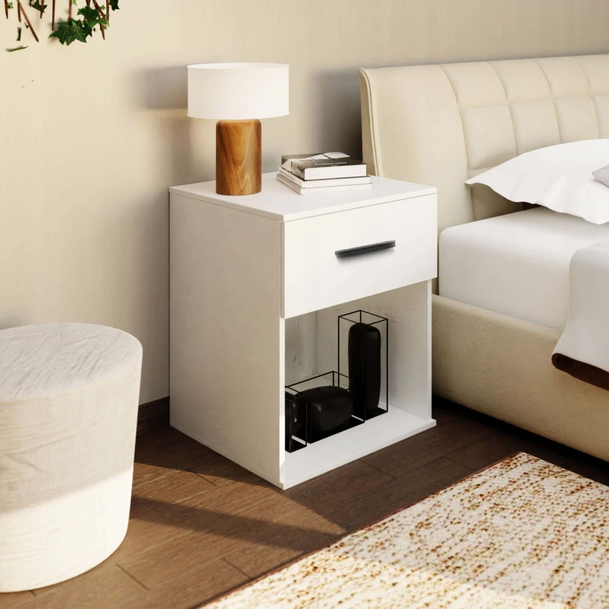 MDF Wood Modern Commode, 50x36x32 cm - White
