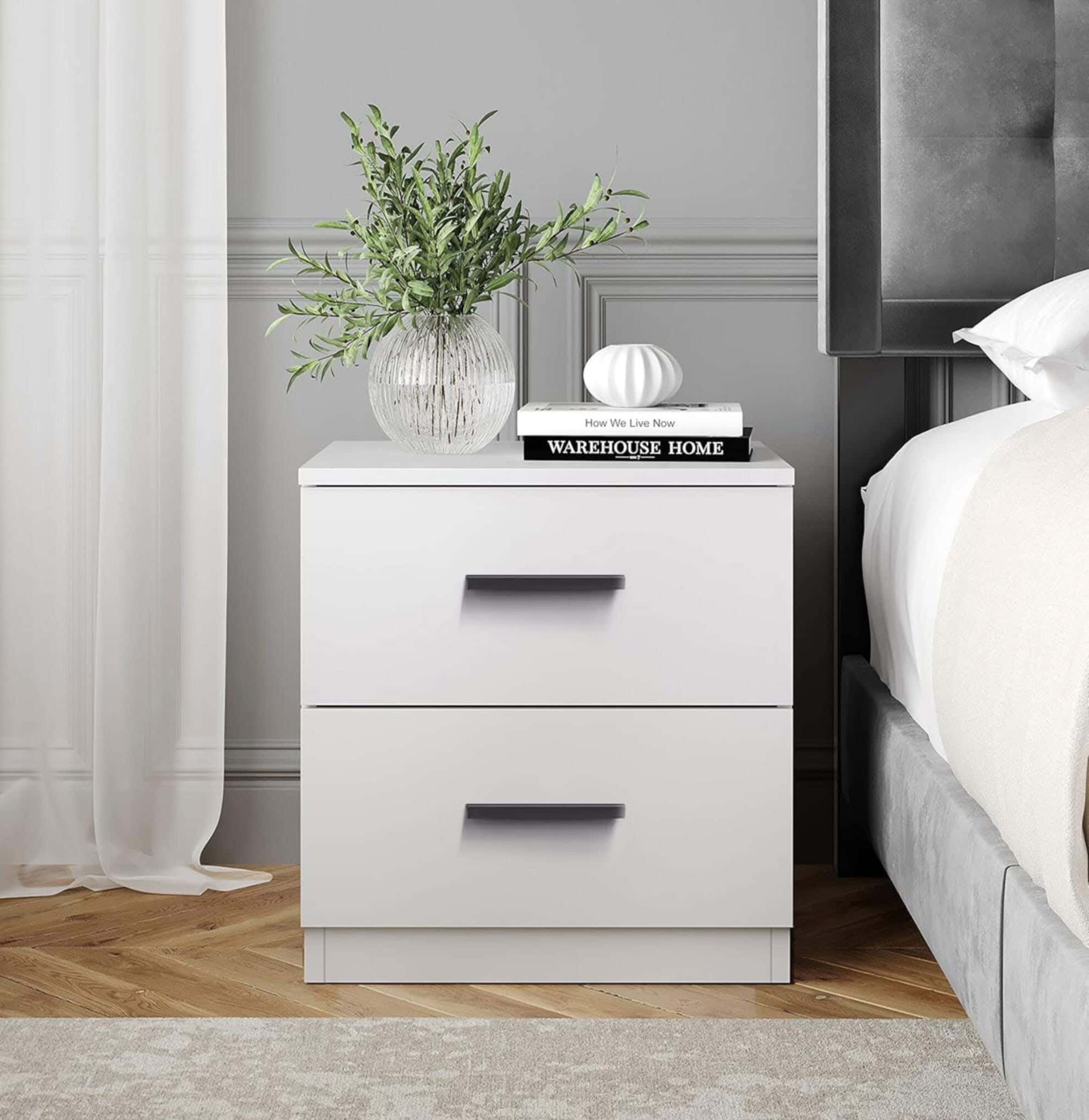MDF Wood Modern Commode, 45x40x32 cm - White