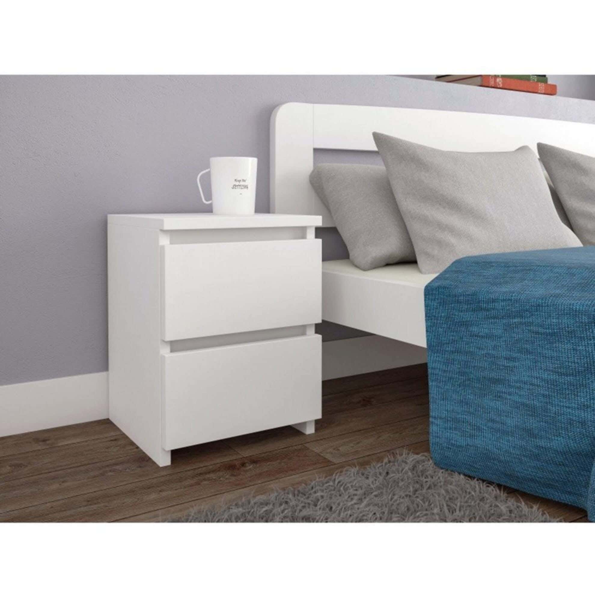 MDF Wood Modern Commode, 50x36x32 cm - White