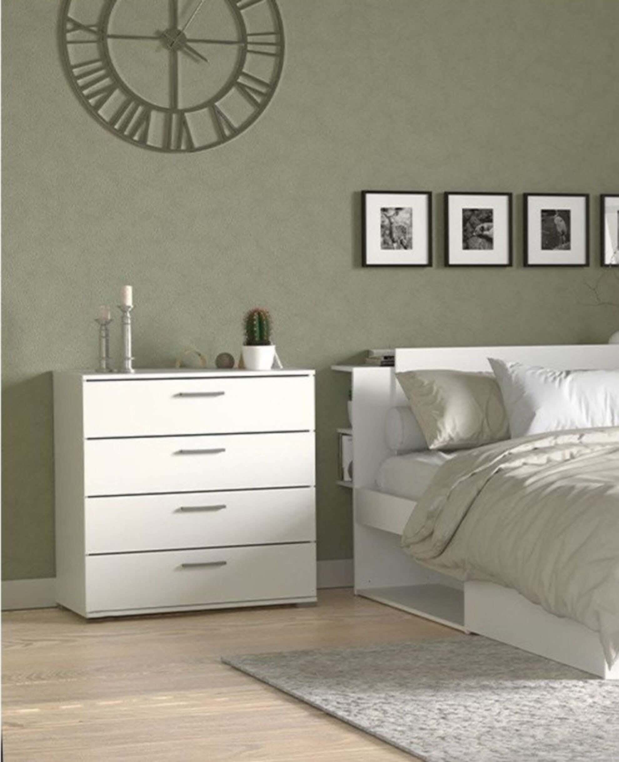 MDF Wood Modern Commode, 70x70x42 cm - White