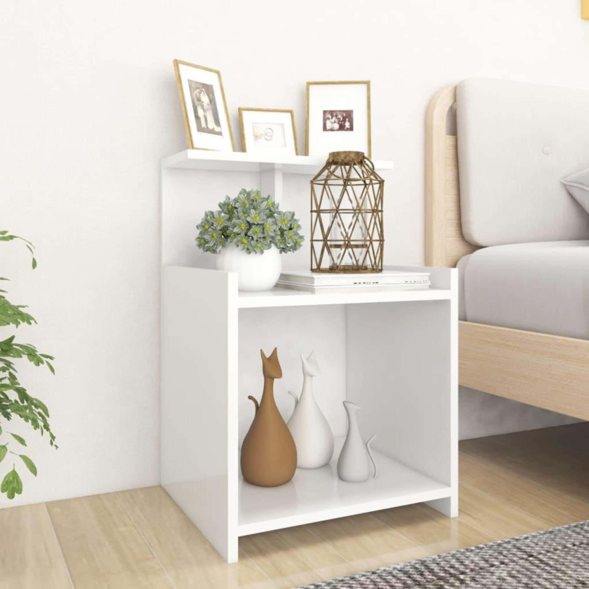 MDF Wood Modern Commode, 60x40x32 cm - White
