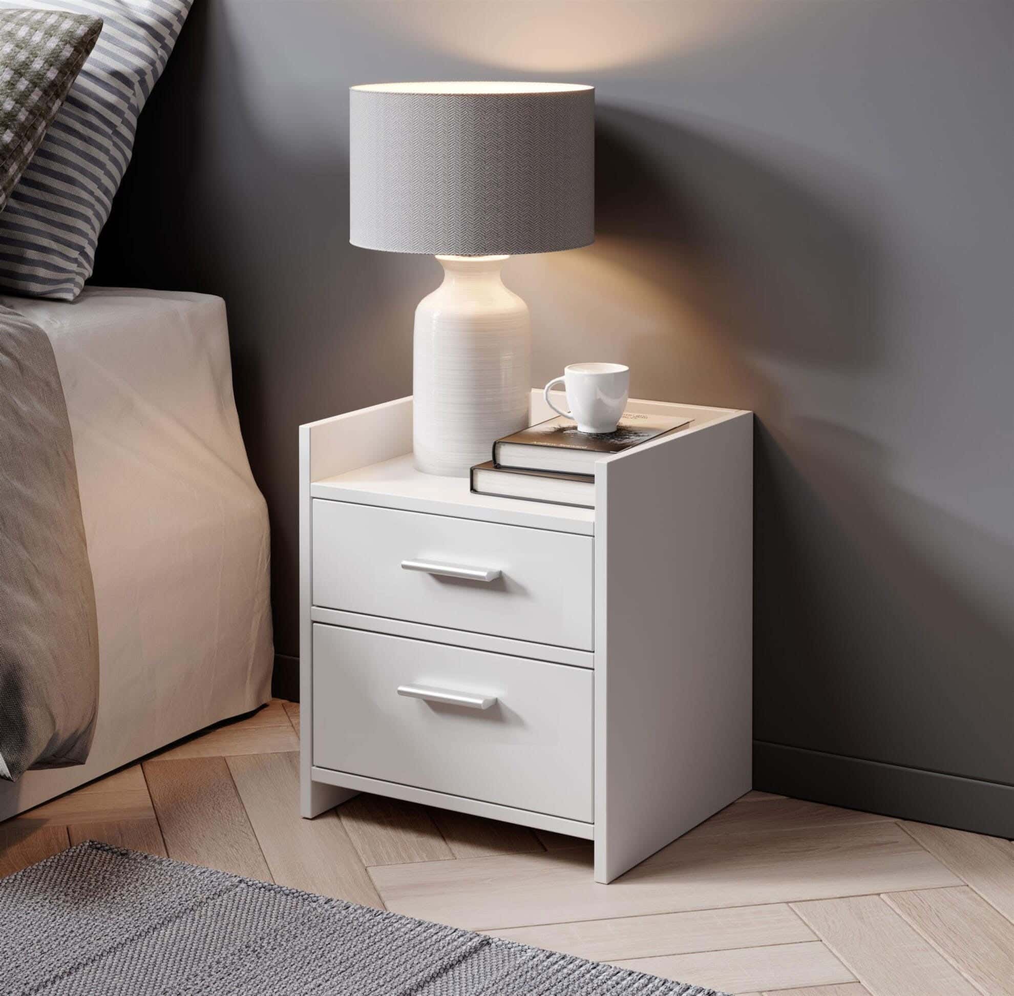 MDF Wood Modern Commode, 50x40x30 cm - White