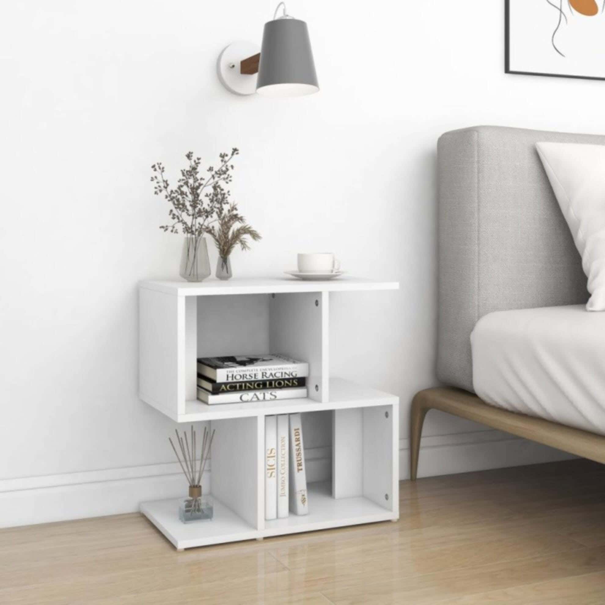 MDF Wood Modern Commode, 60x60x30 cm - White