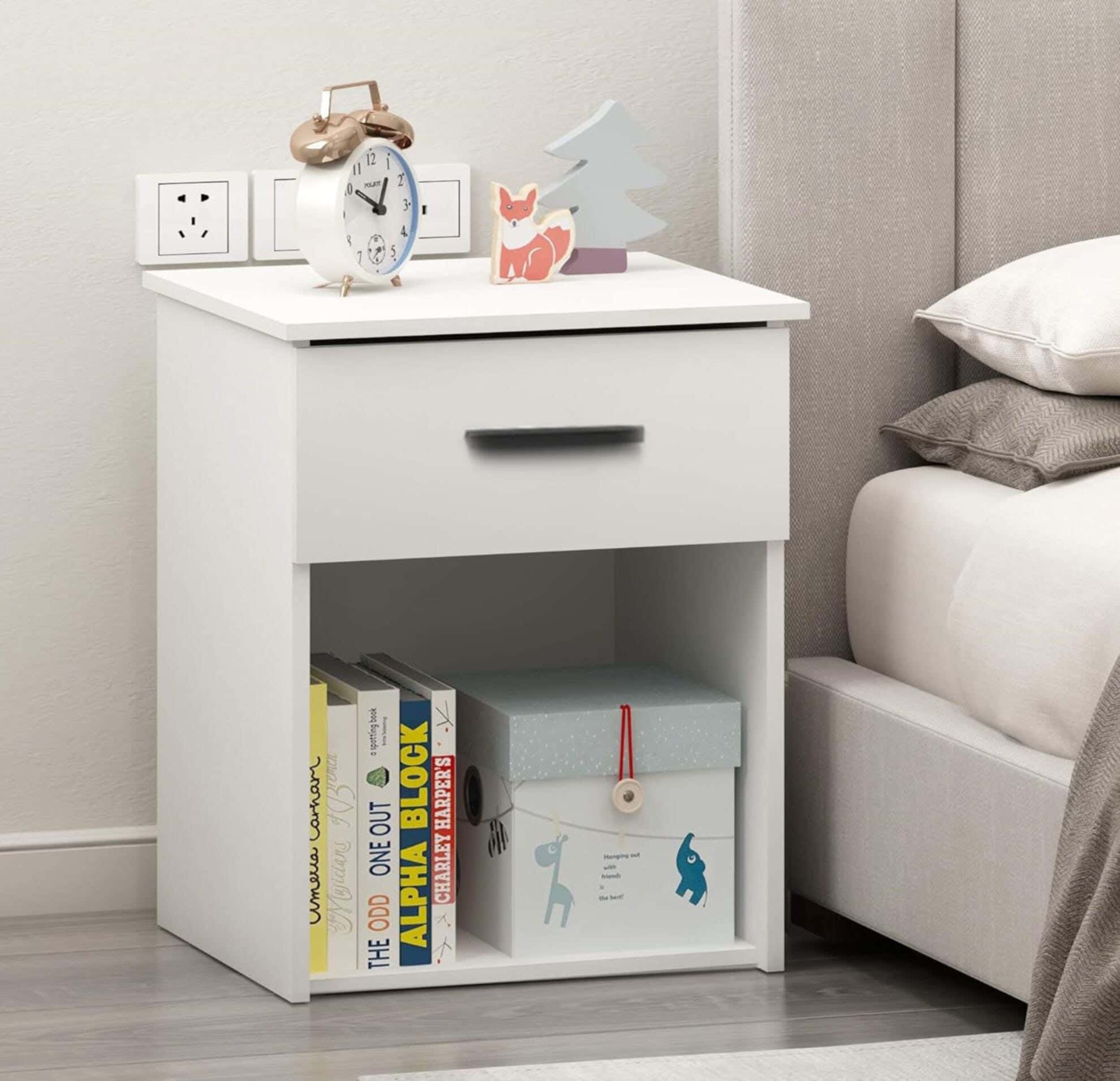 MDF Wood Modern Commode, 50x36x32 cm - White