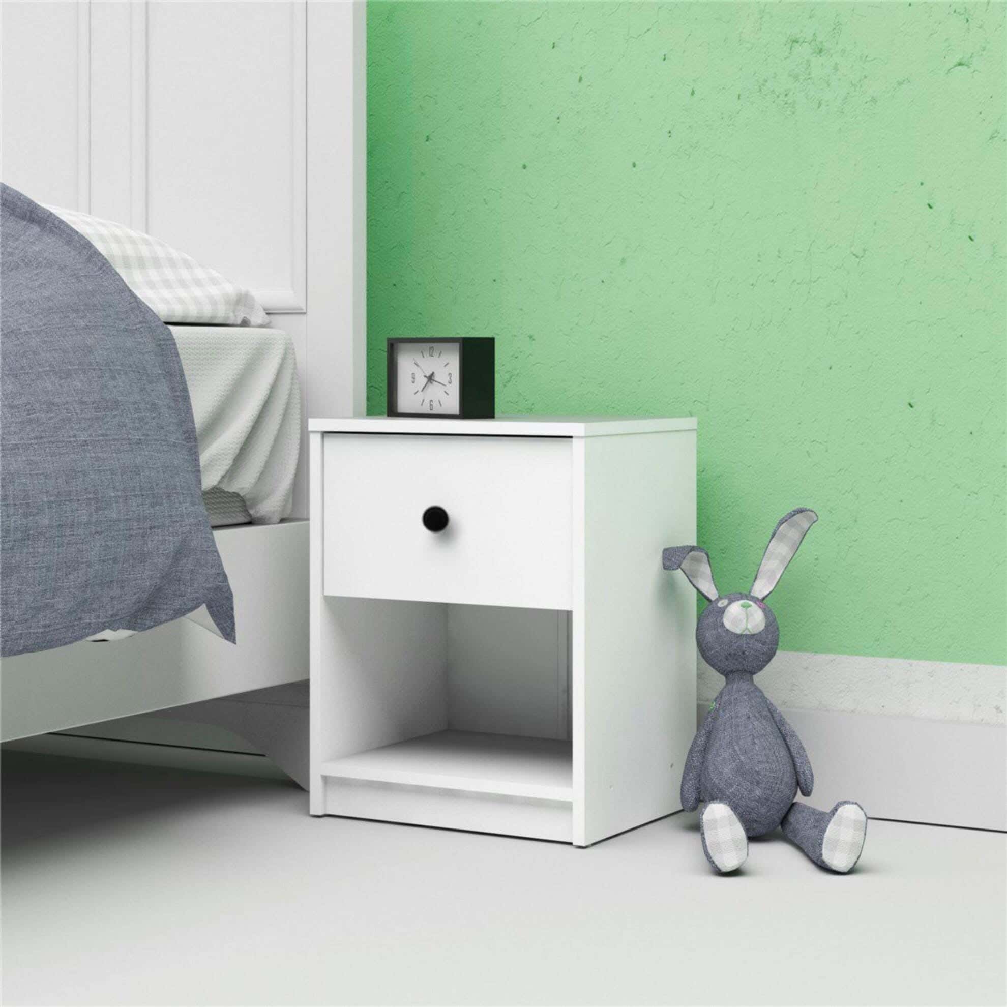 MDF Wood Modern Commode, 50x36x30 cm - White