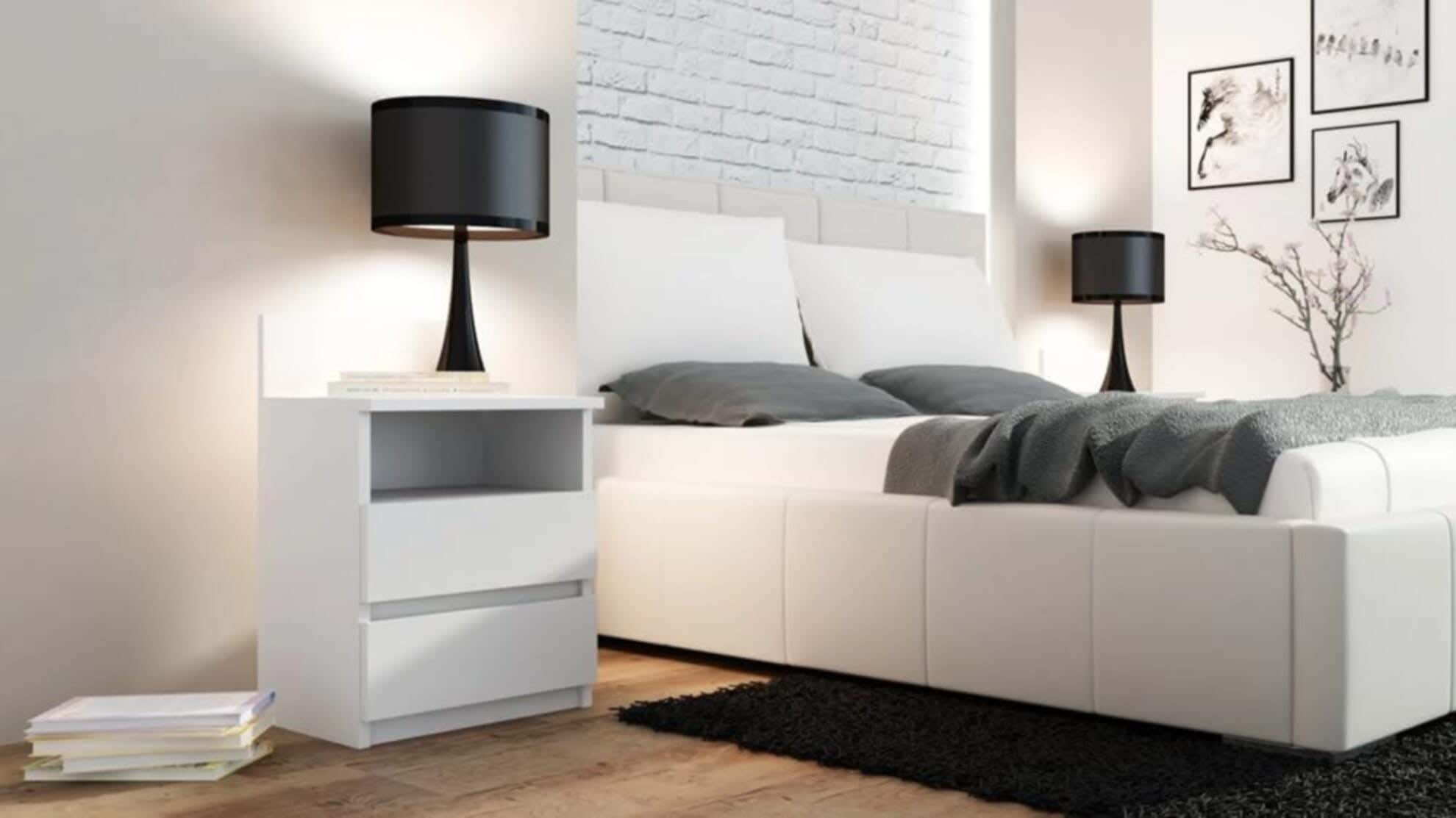 MDF Wood Modern Commode, 65x40x32 cm - White