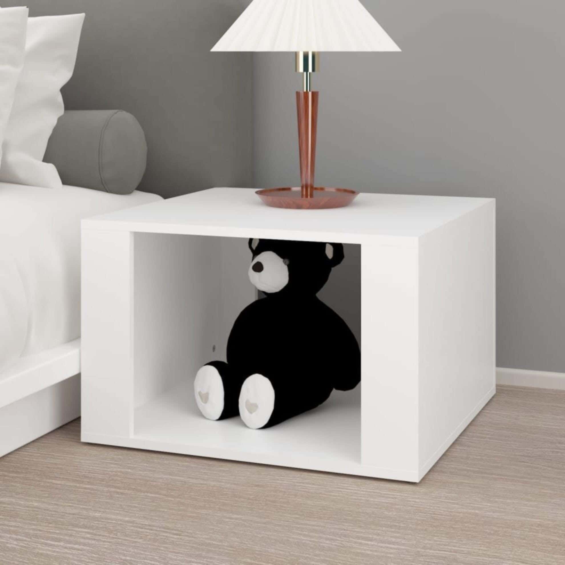 MDF Wood Modern Commode, 40x60x40 cm - White