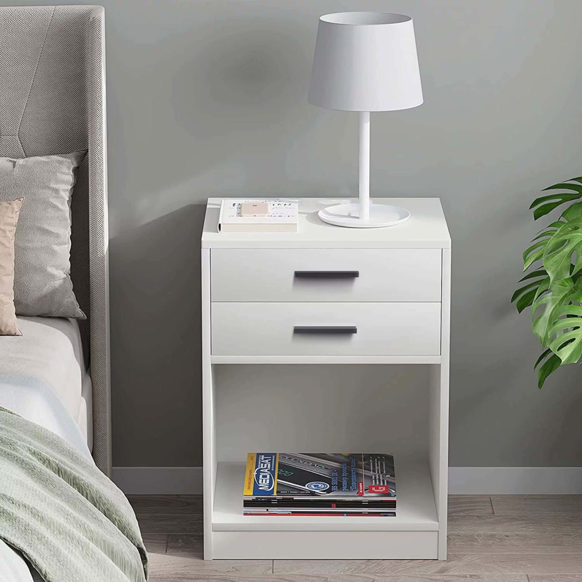 MDF Wood Modern Commode, 60x40x30 cm - White