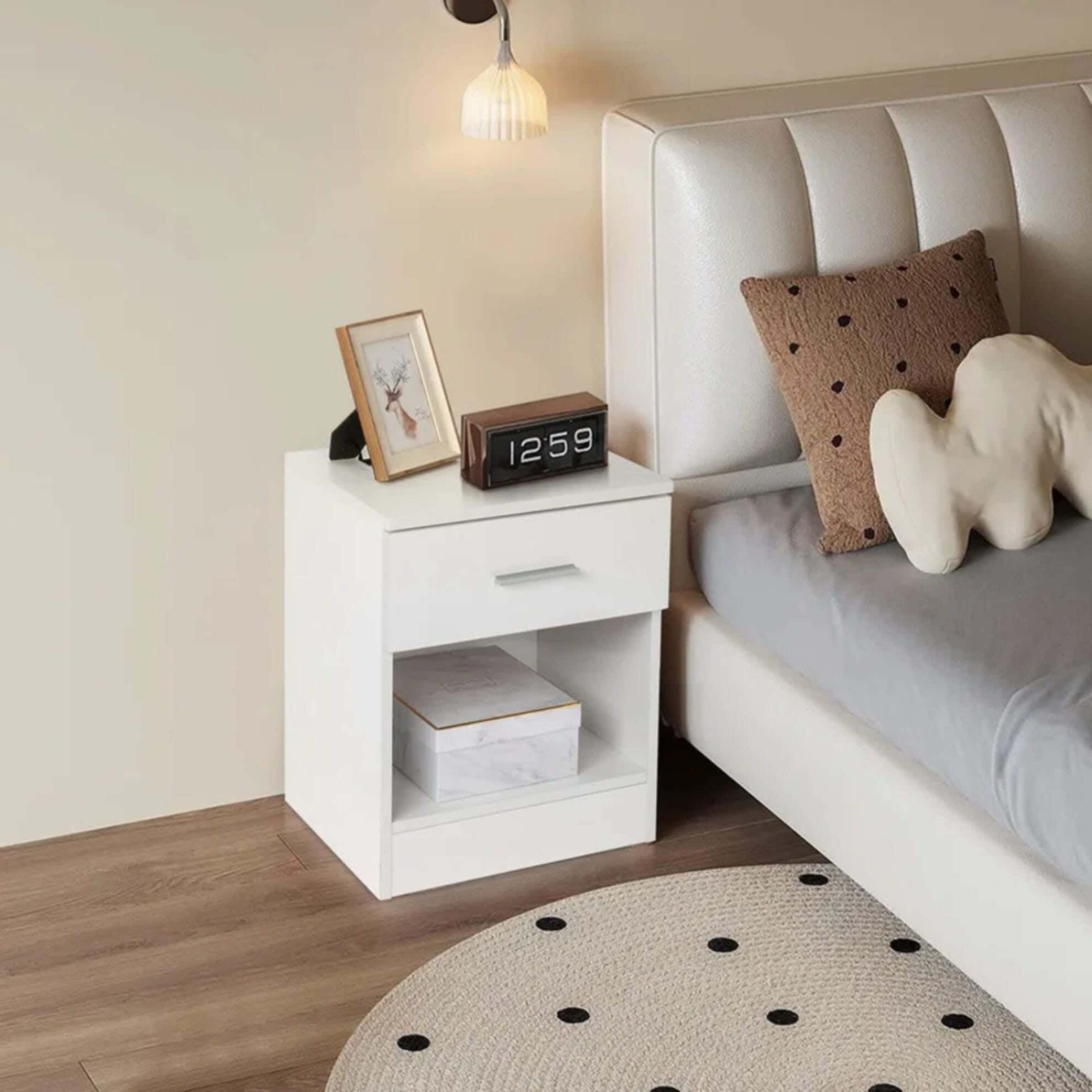 MDF Wood Modern Commode, 45x36x32 cm - White