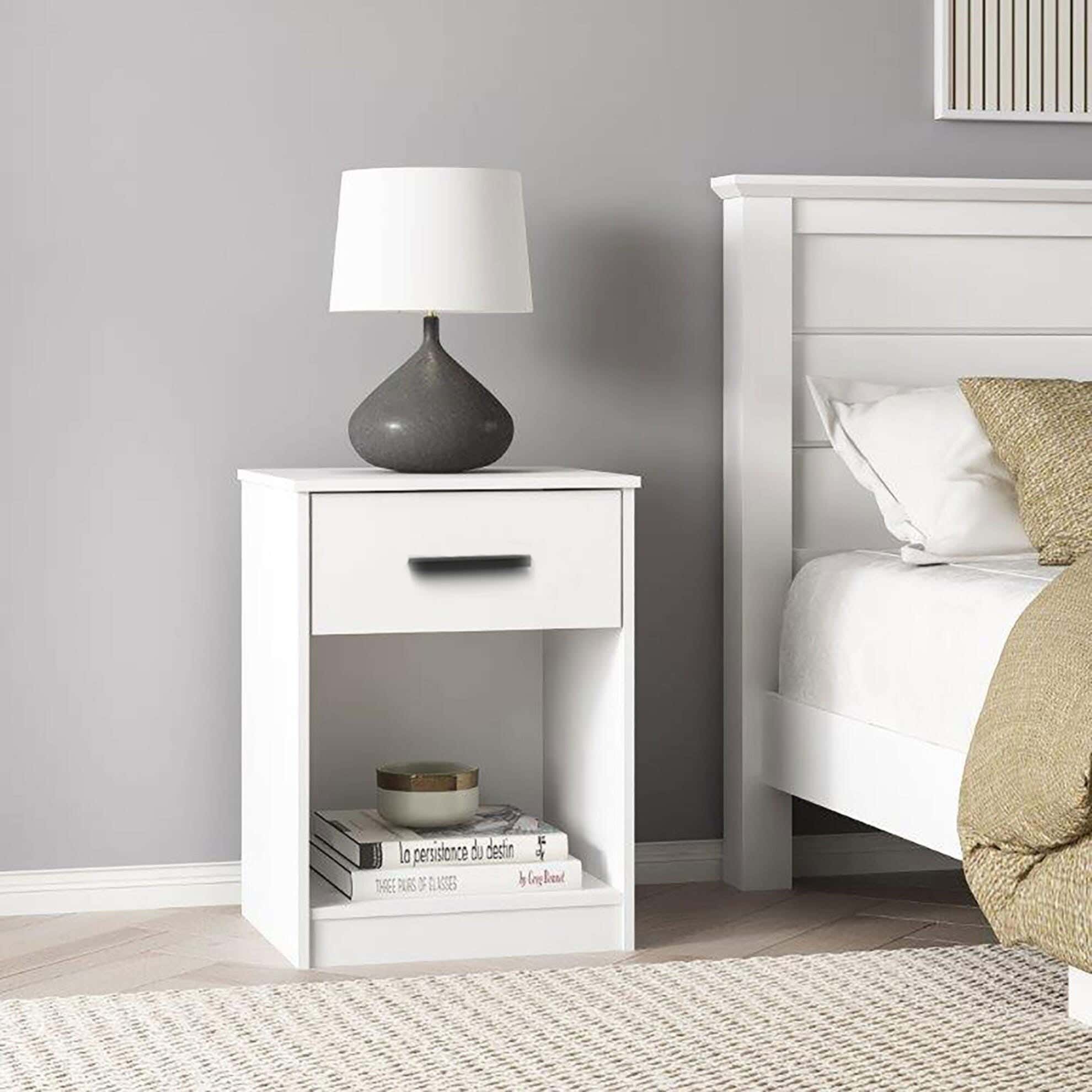 MDF Wood Modern Commode, 50x36x32 cm - White