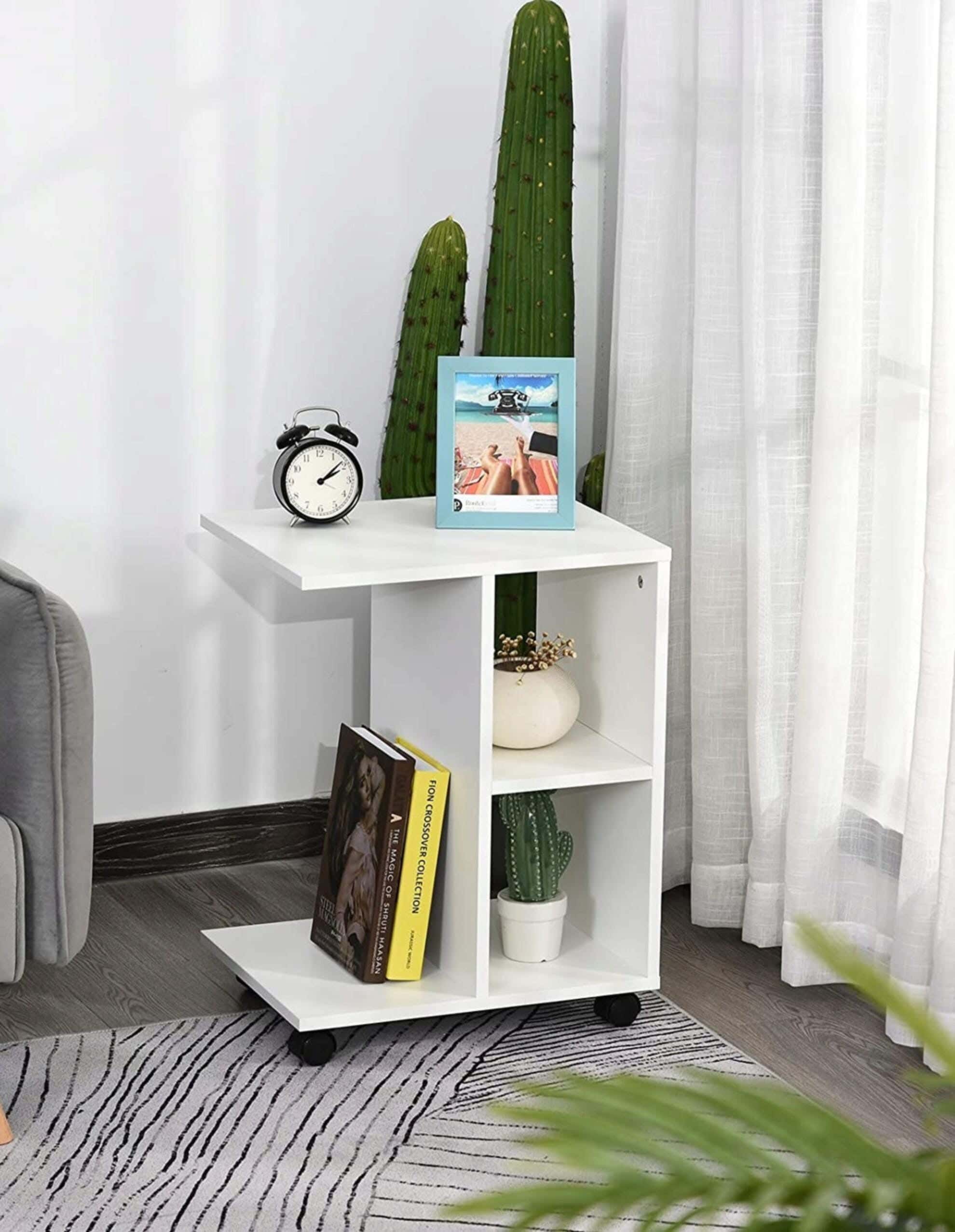 MDF Wood Modern Commode, 55x40x30 cm - White
