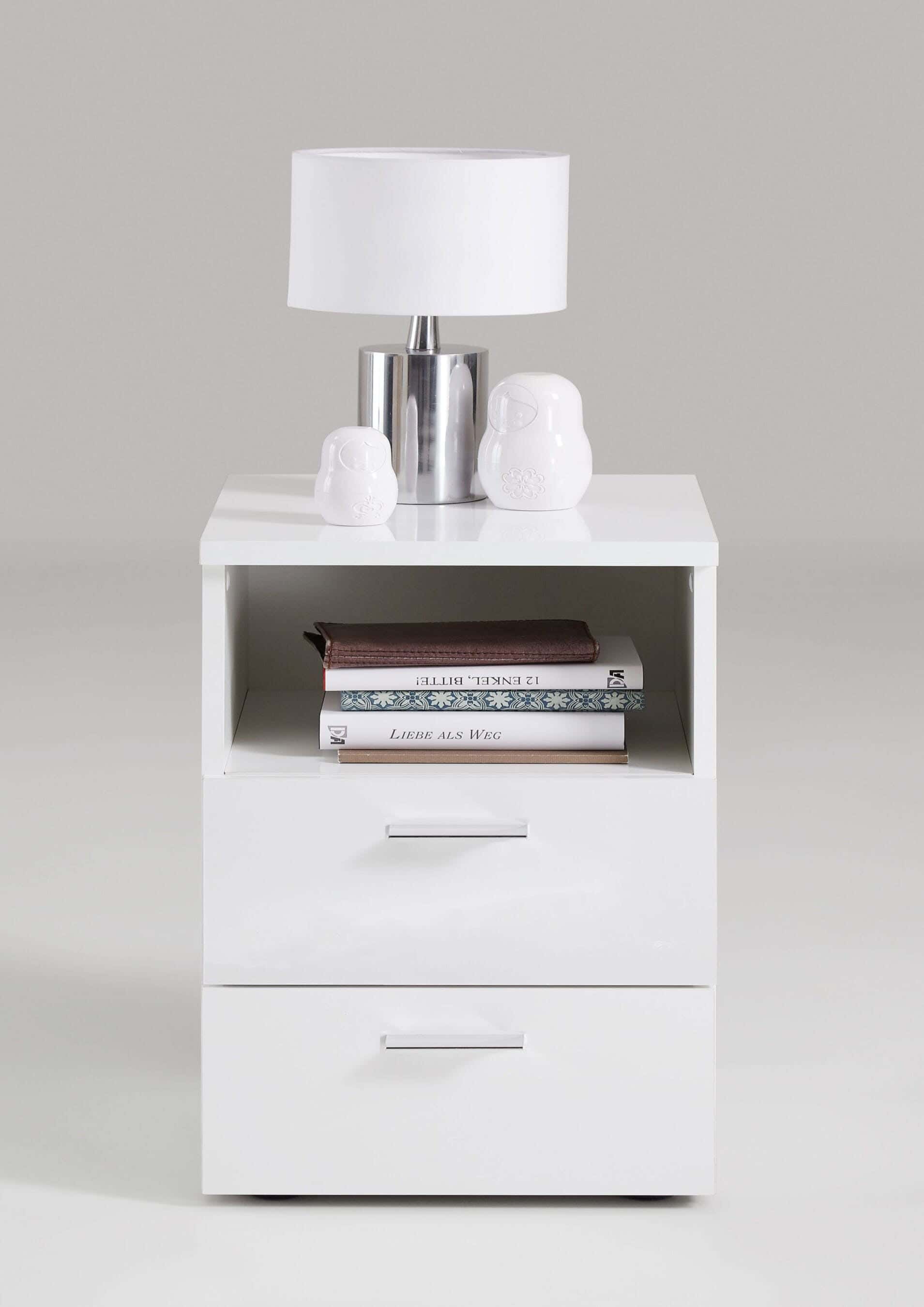 MDF Wood Modern Commode, 50x36x32 cm - White