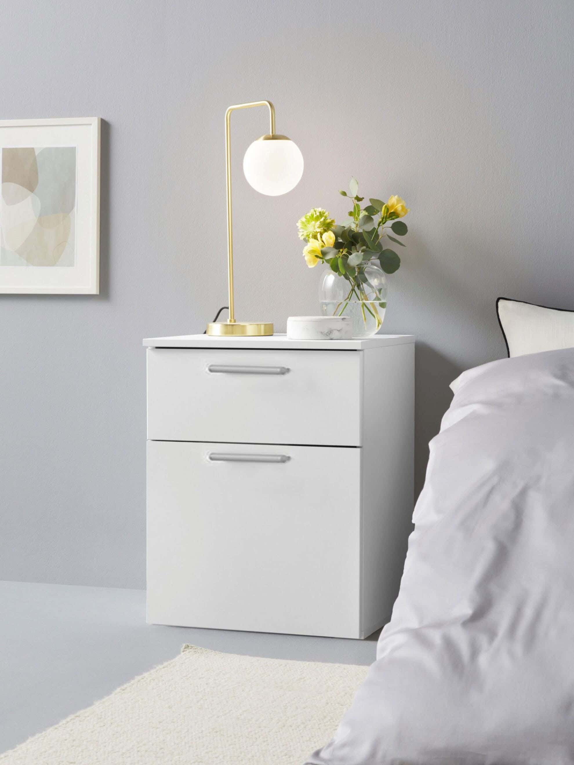MDF Wood Modern Commode, 60x40x32 cm - White