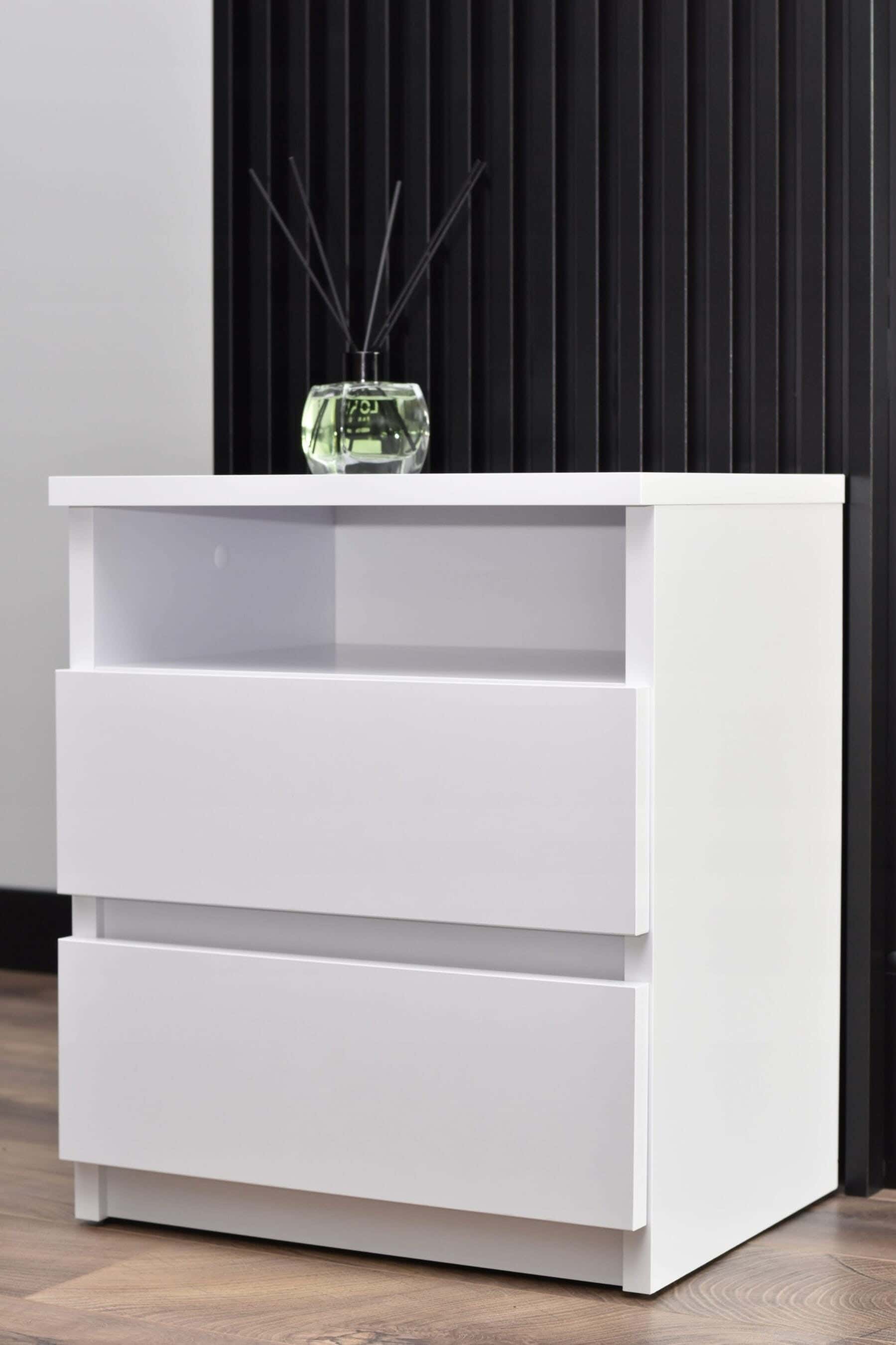 MDF Wood Modern Commode, 50x40x32 cm - White