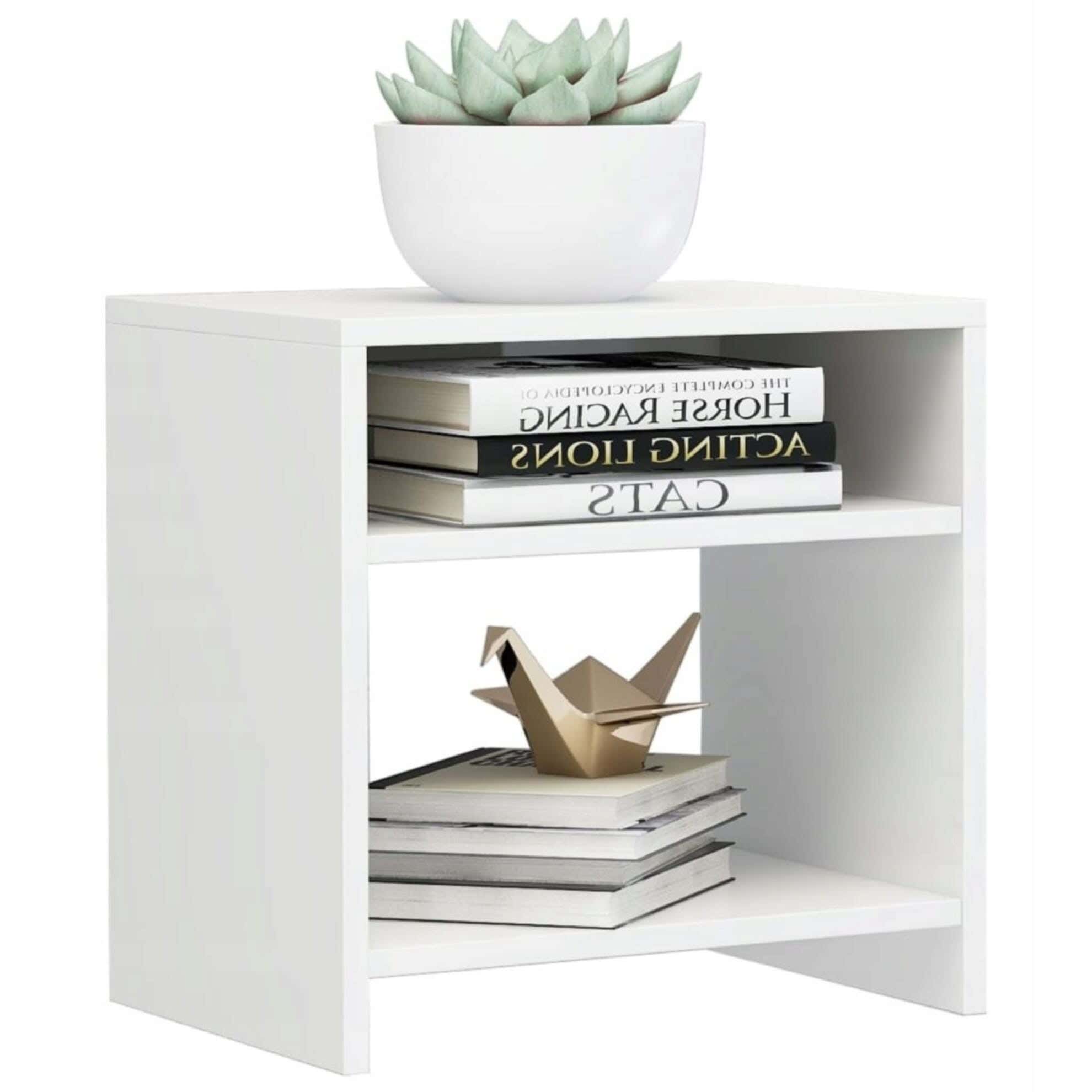 MDF Wood Modern Commode, 45x40x30 cm - White