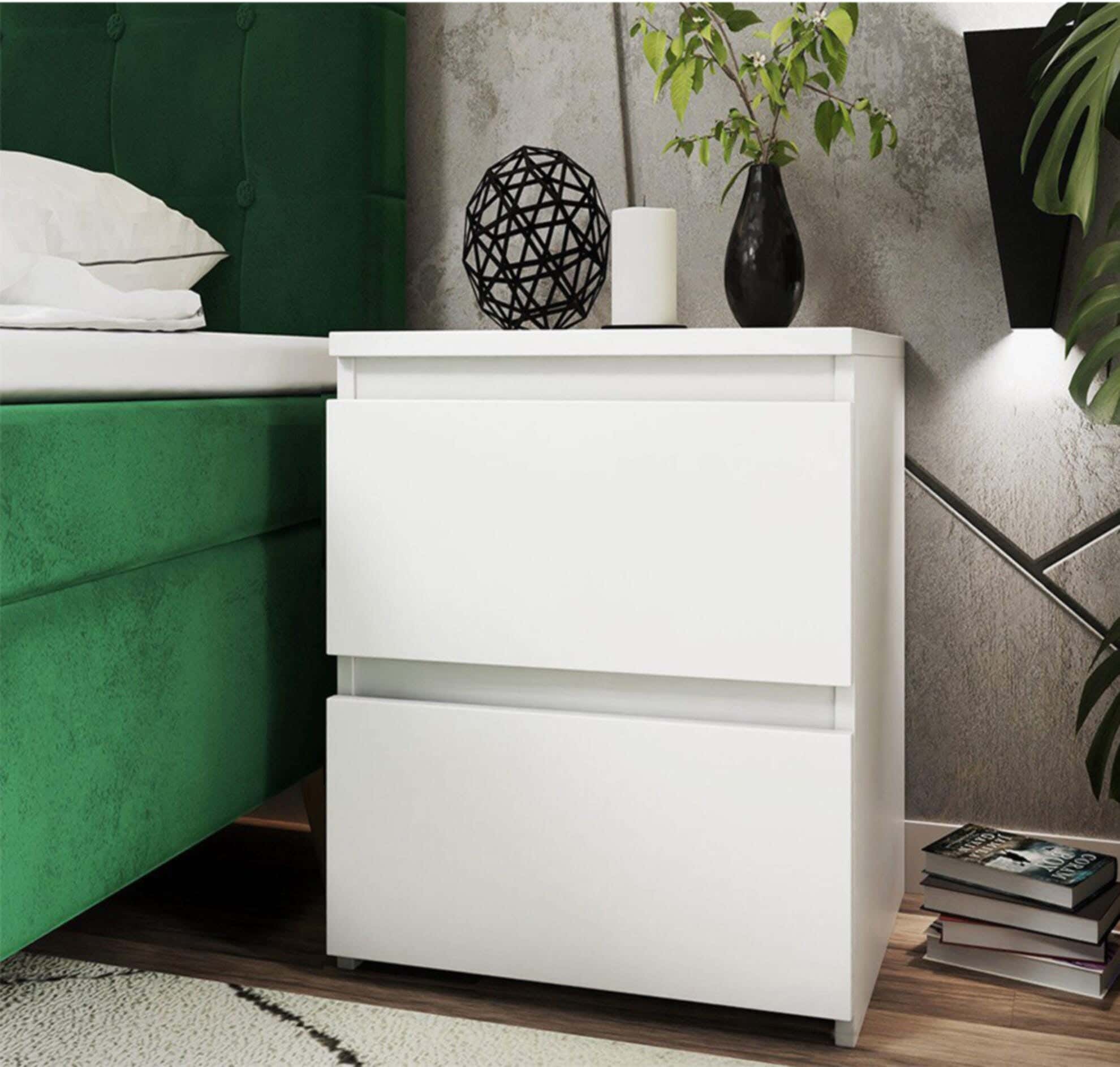 MDF Wood Modern Commode, 50x36x32 cm - White