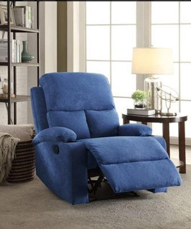 Lazy Boy Recliner, 92×85×105 cm, Metal - Blue