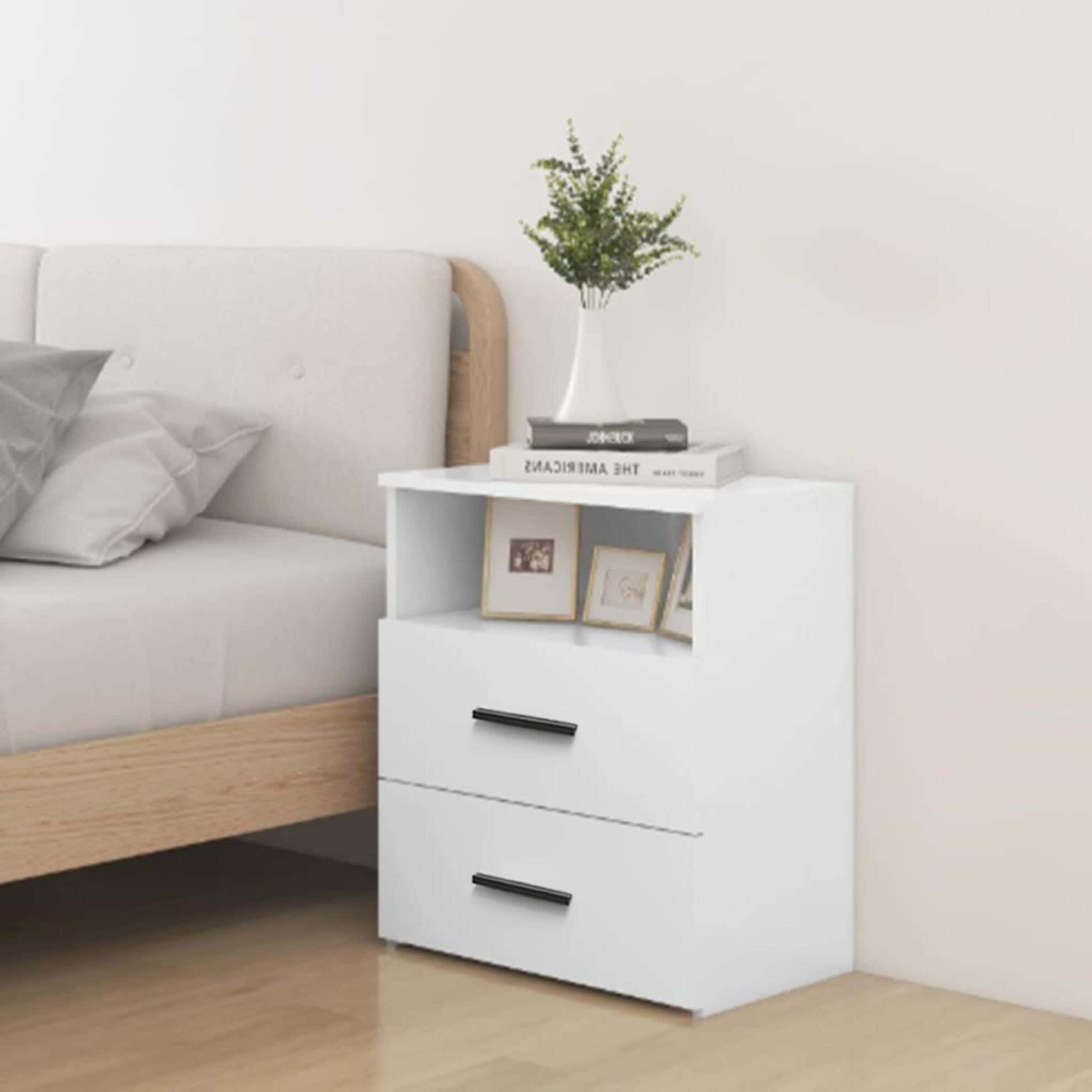 MDF Wood Modern Commode, 50x40x32 cm - White