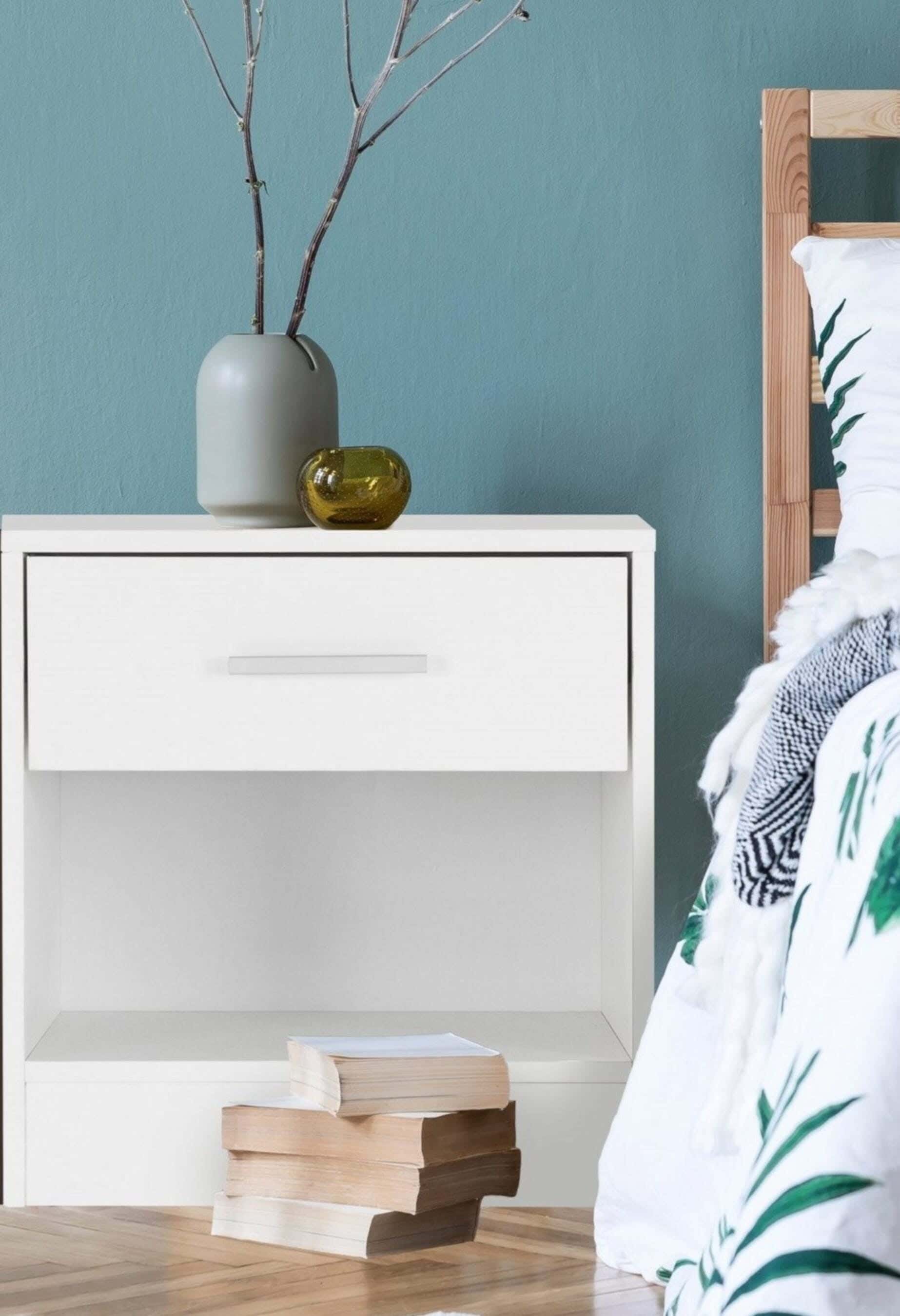 MDF Wood Modern Commode, 45x40x30 cm - White