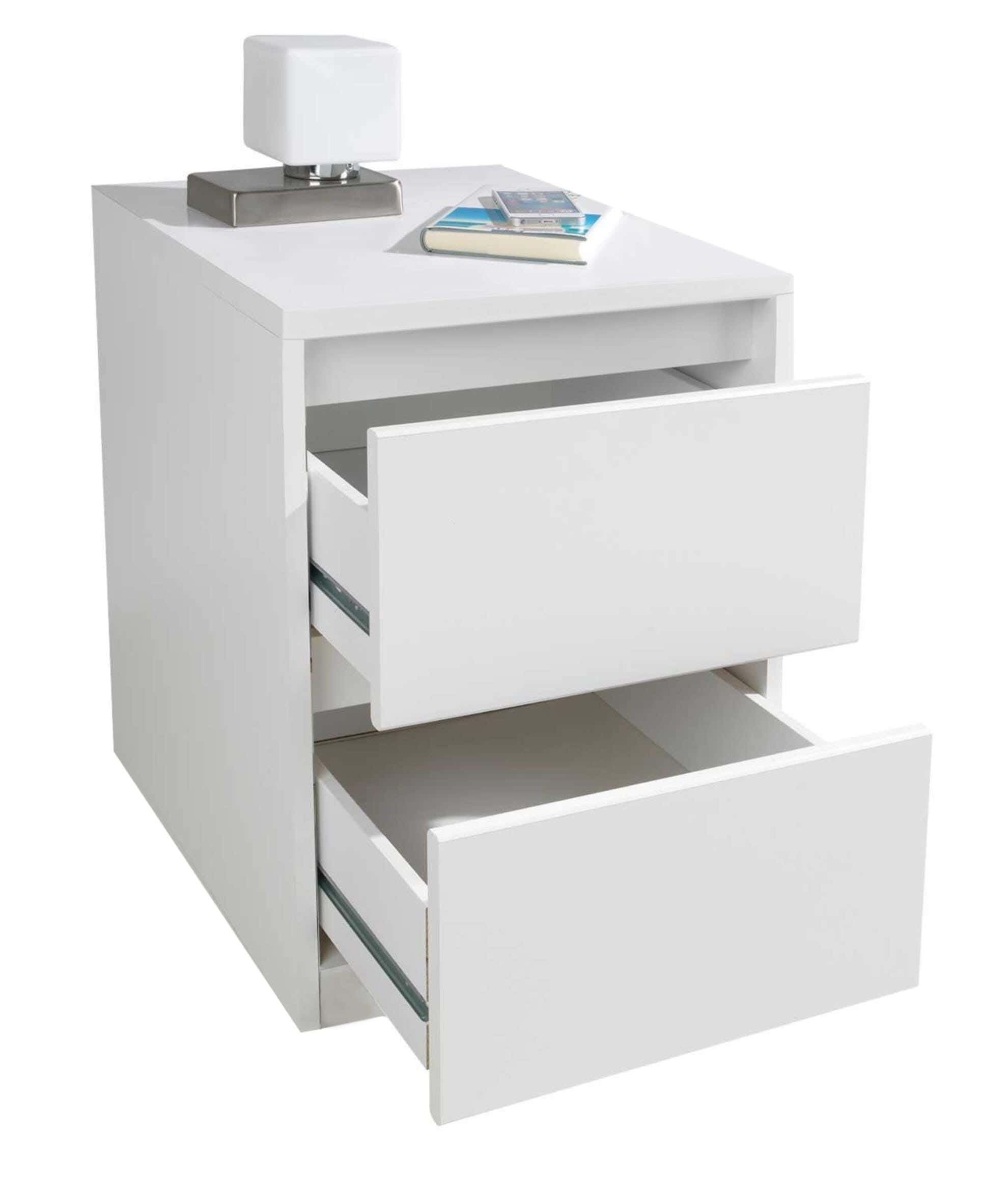 MDF Wood Modern Commode, 45x36x30 cm - White