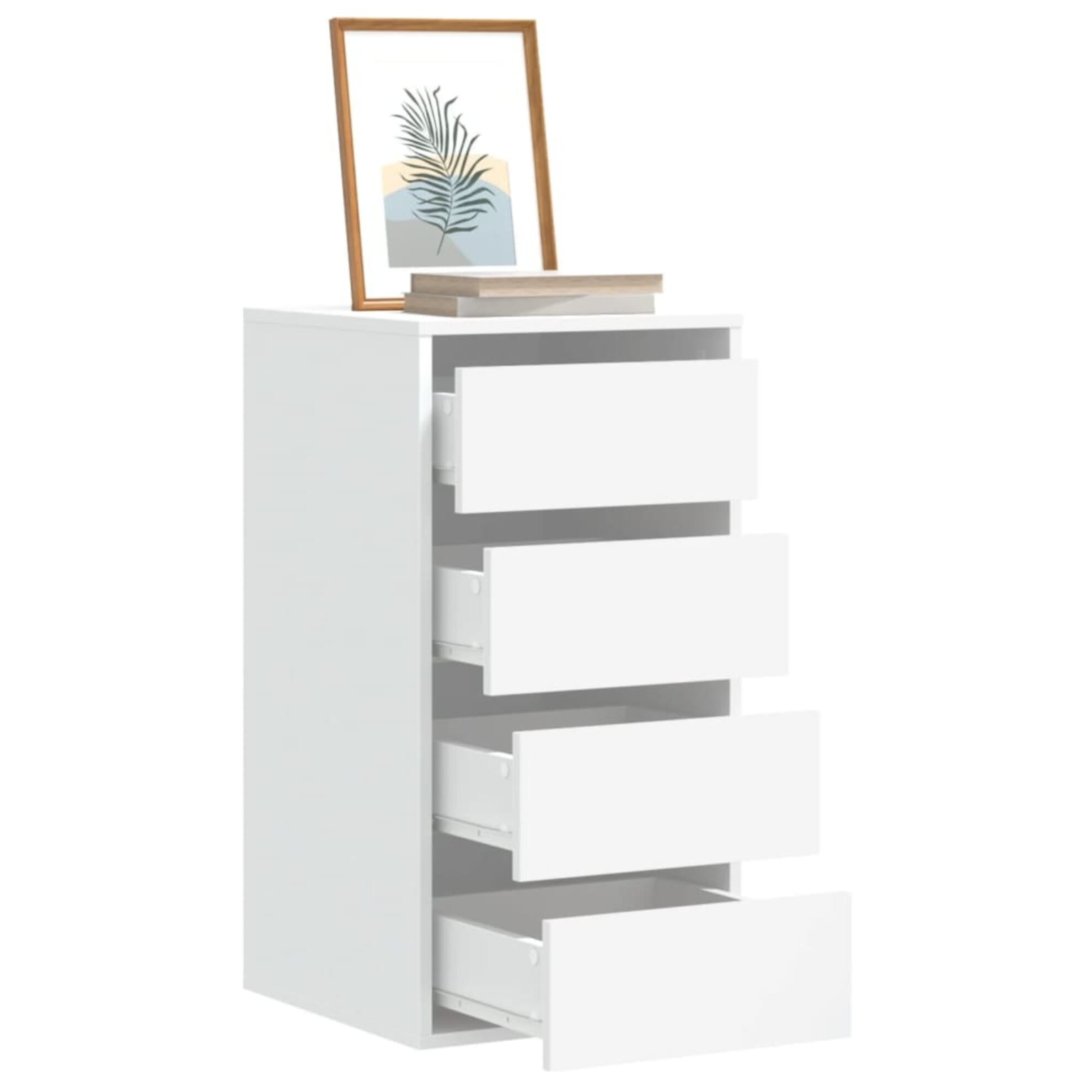 MDF Wood Modern Commode, 78x40x36 cm - White