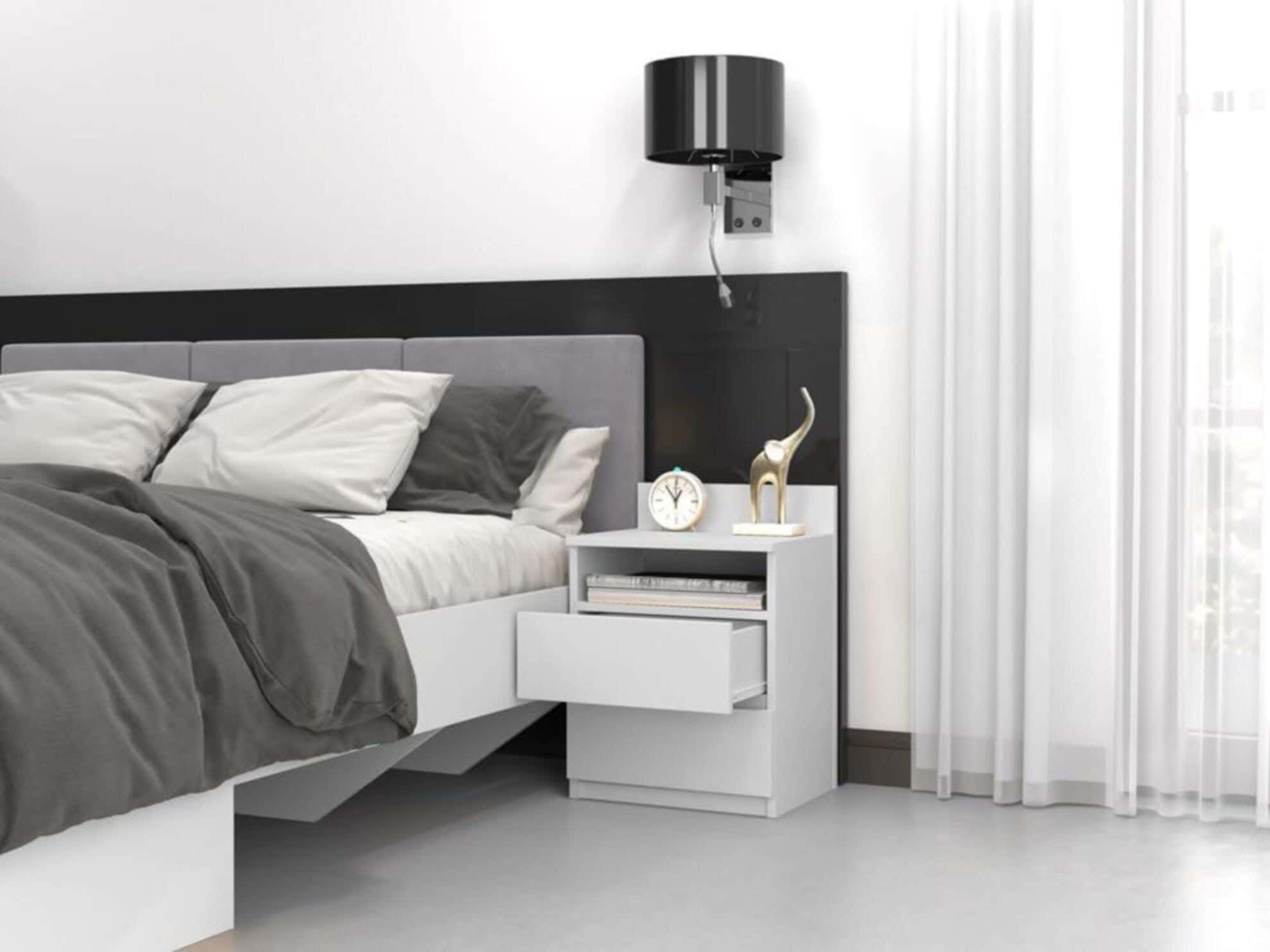 MDF Wood Modern Commode, 65x40x32 cm - White