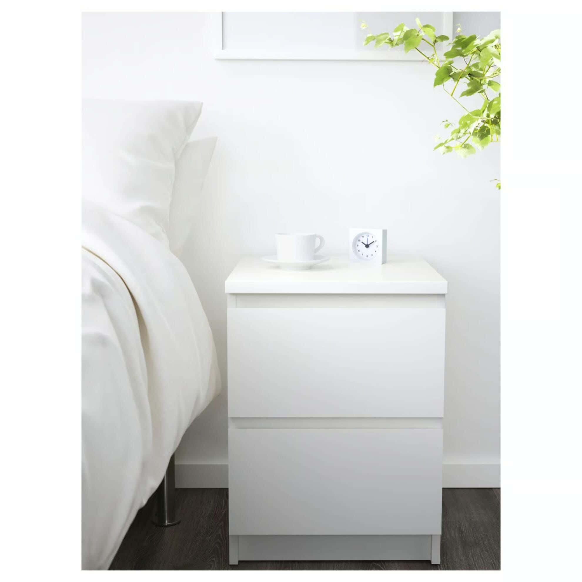 MDF Wood Modern Commode, 50x36x32 cm - White