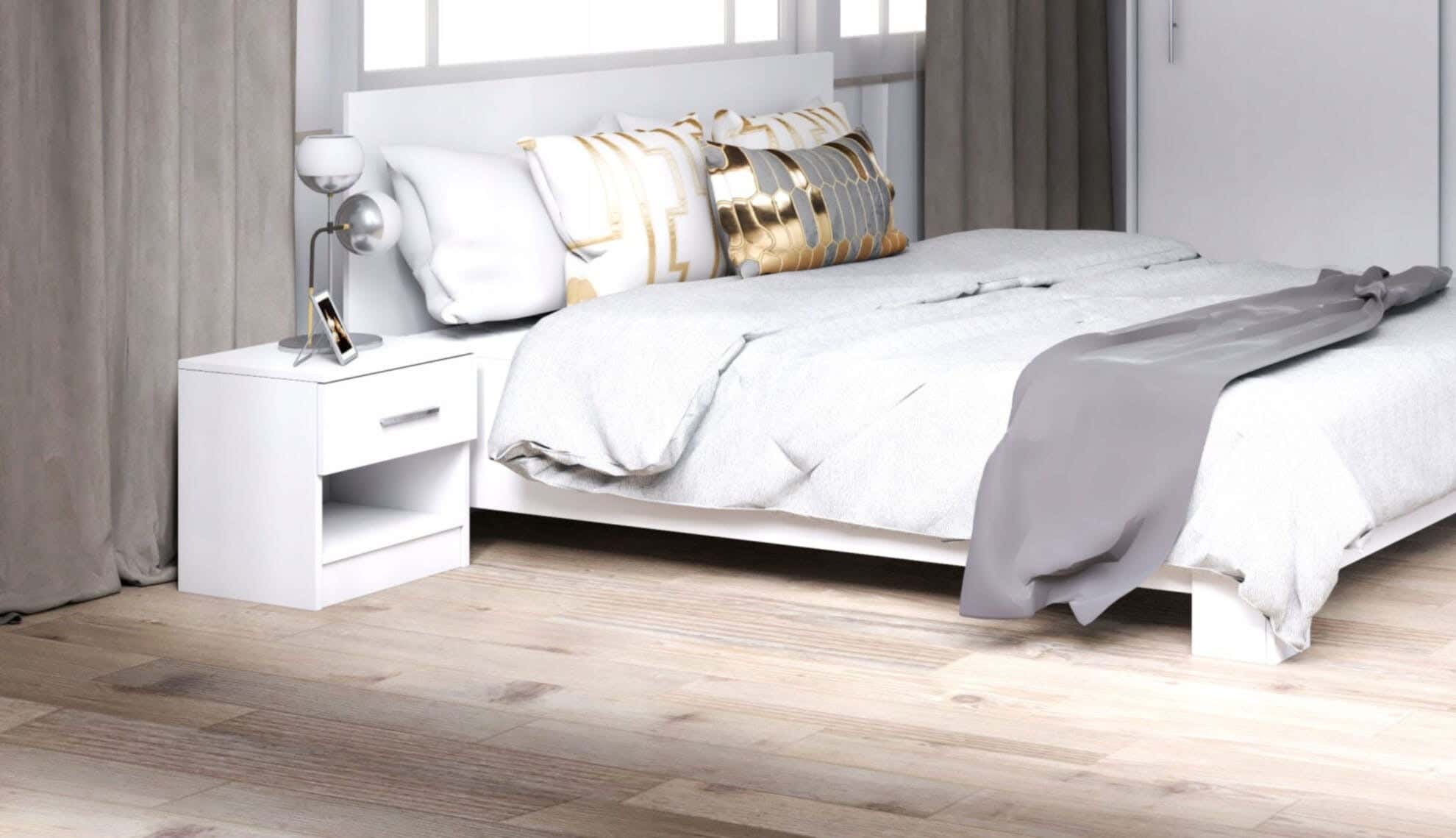 MDF Wood Modern Commode, 40x40x32 cm - White