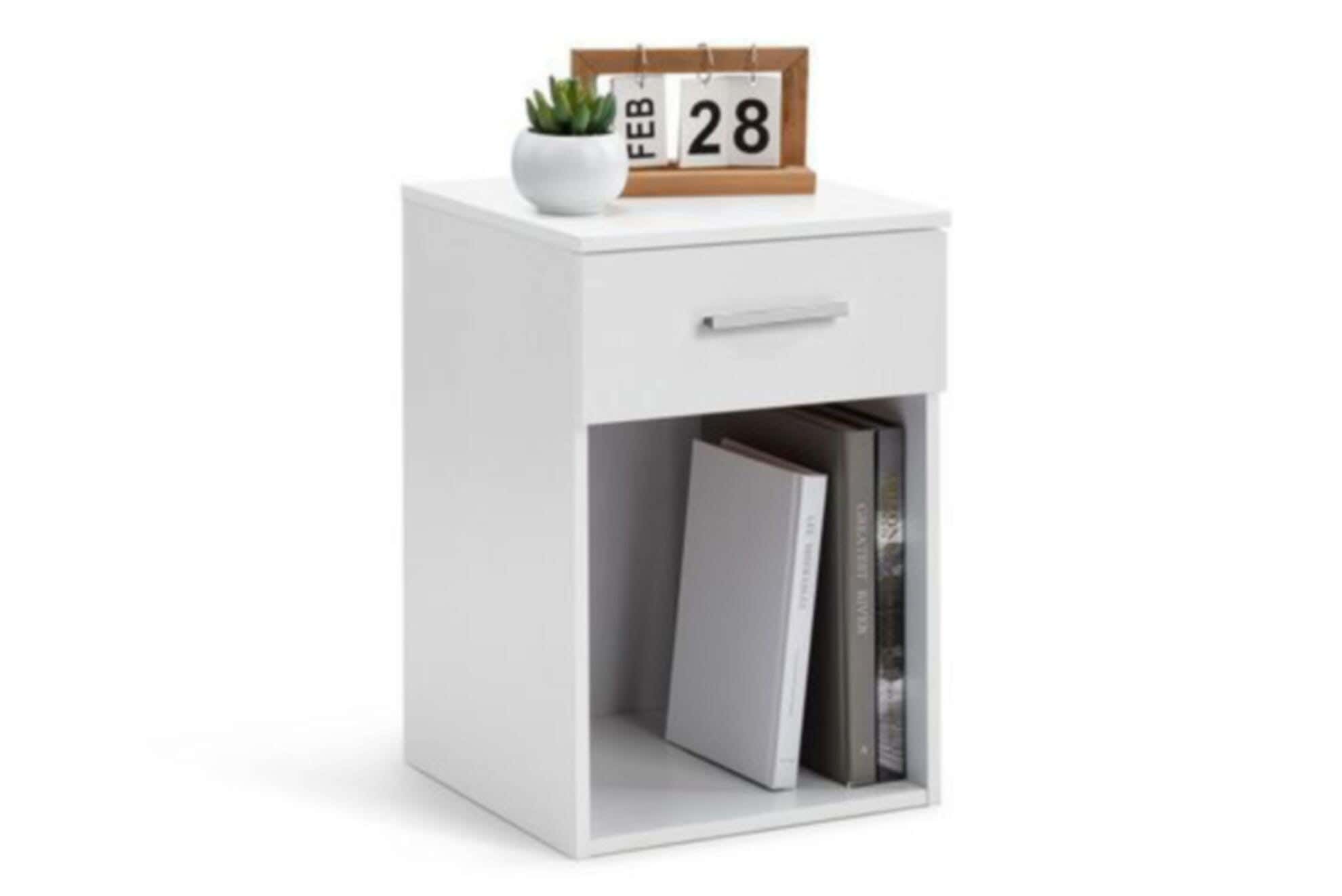 MDF Wood Modern Commode, 55x36x32 cm - White