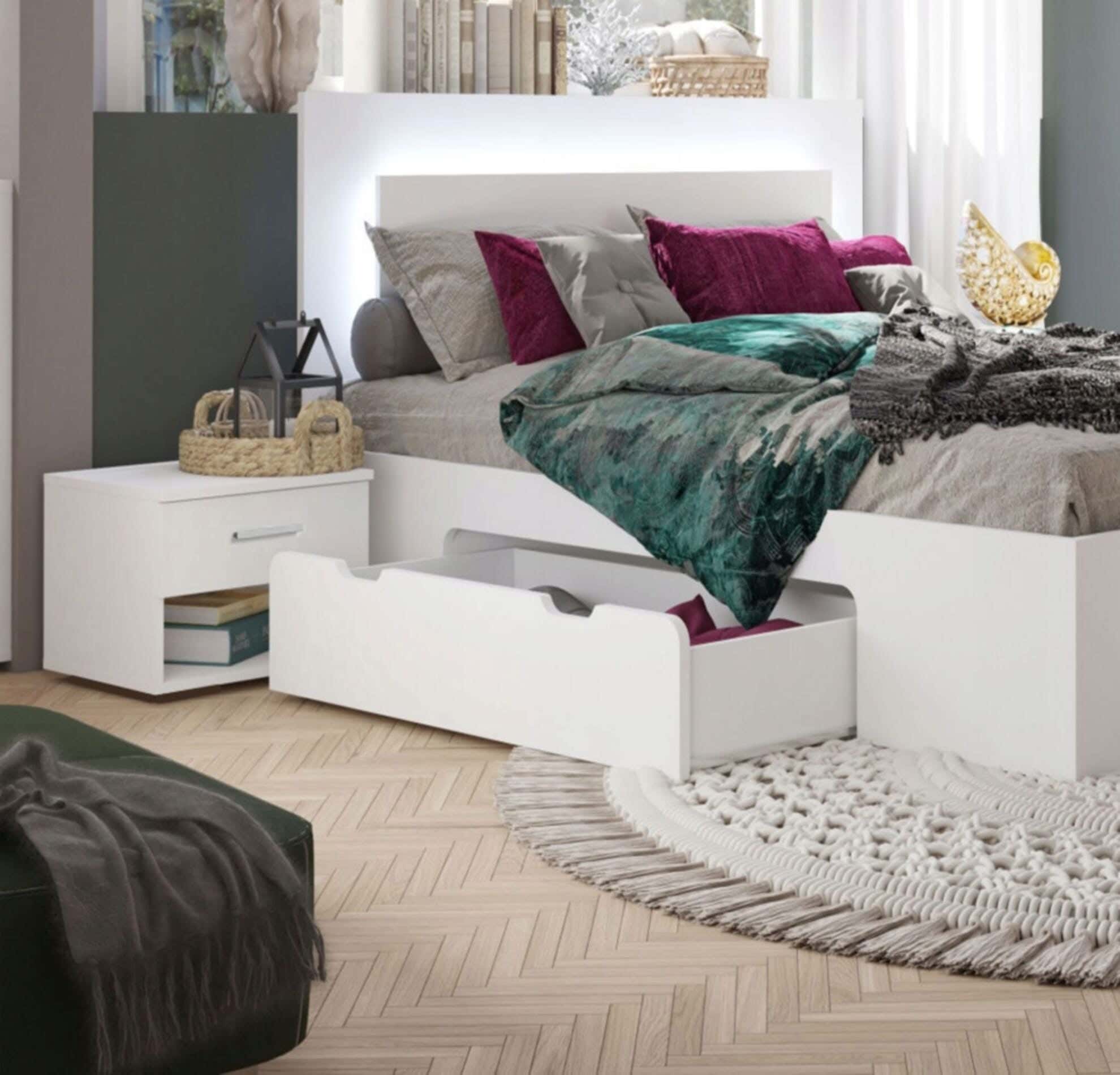MDF Wood Modern Commode, 40x40x32 cm - White