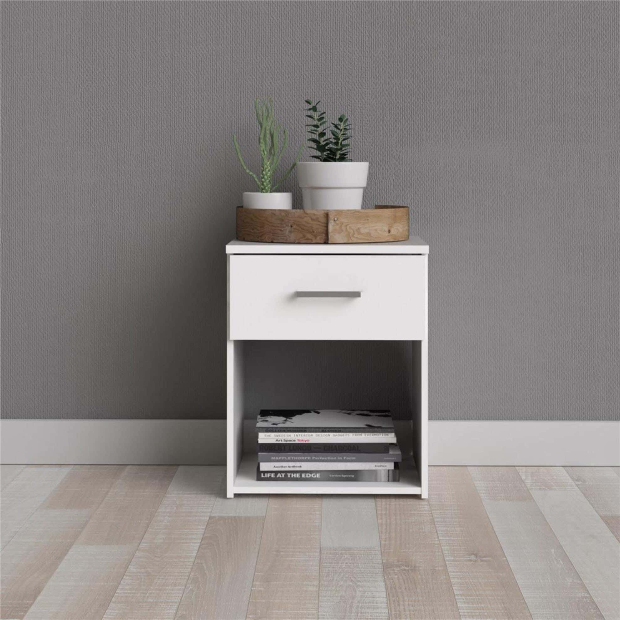 MDF Wood Modern Commode, 50x36x32 cm - White