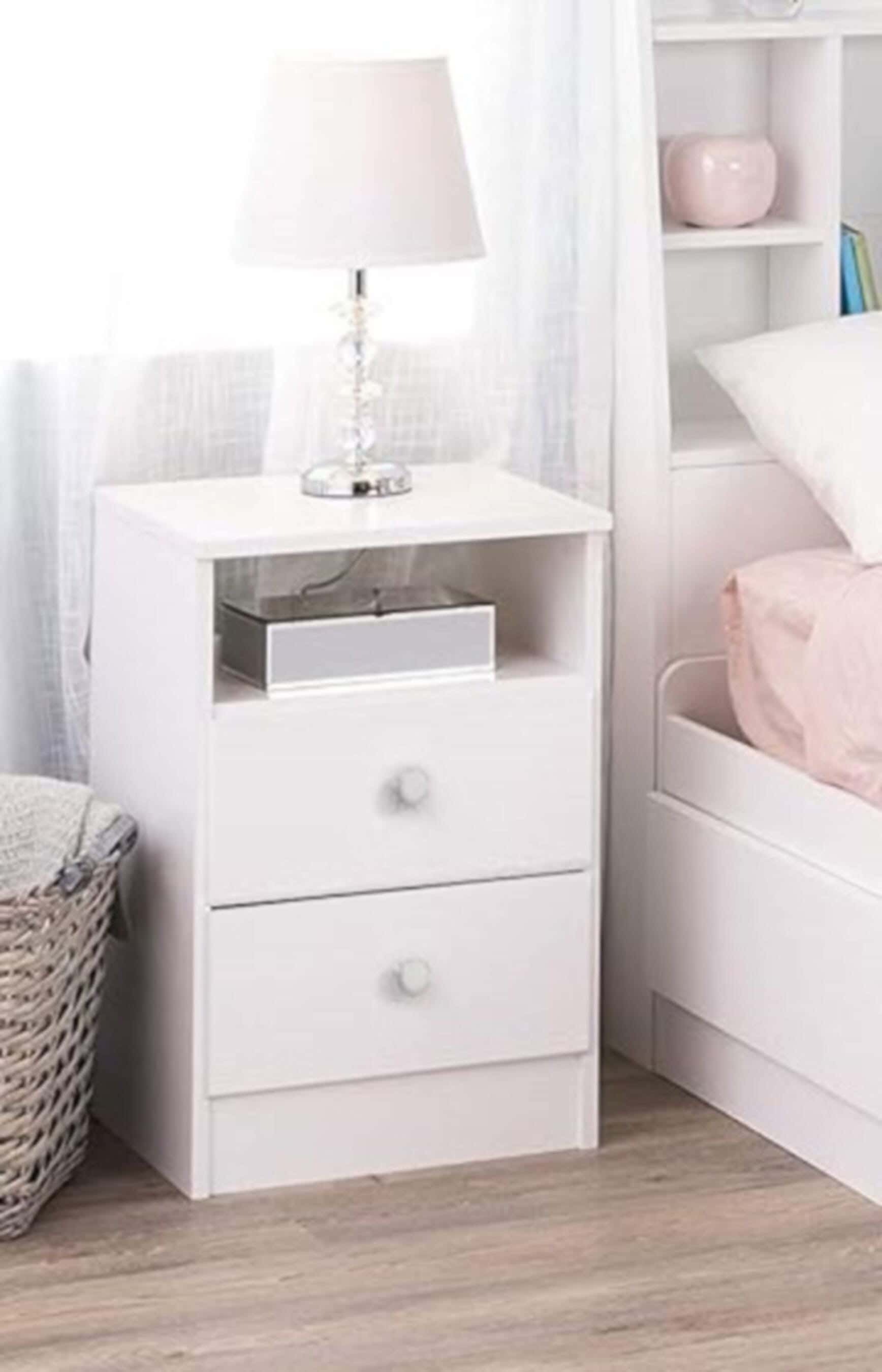 MDF Wood Modern Commode, 55x34x32 cm - White