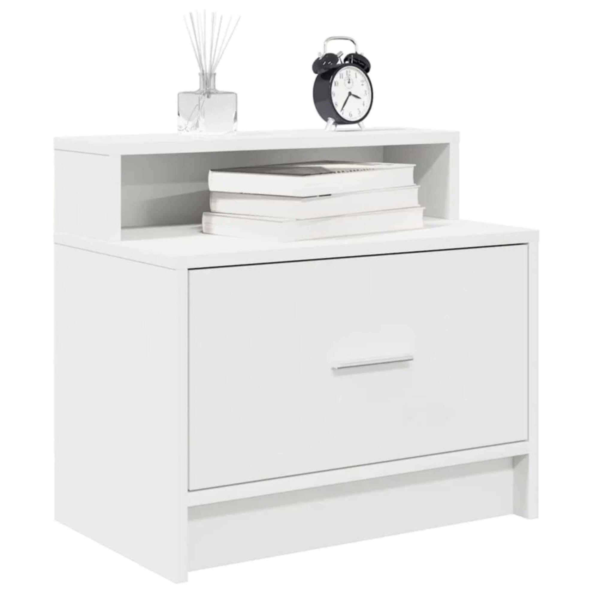 MDF Wood Modern Commode, 45x50x30 cm - White