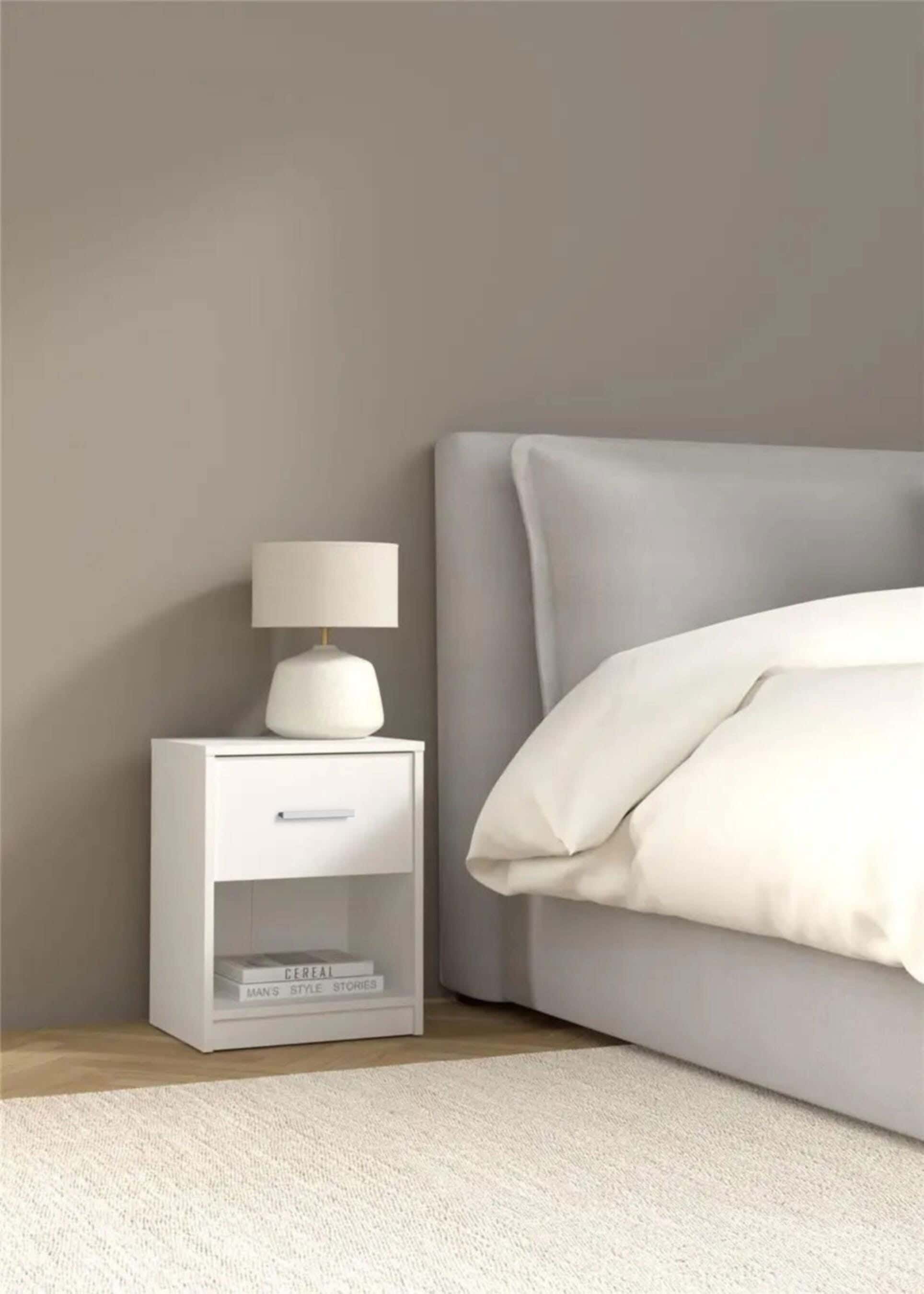 MDF Wood Modern Commode, 50x36x30 cm - White