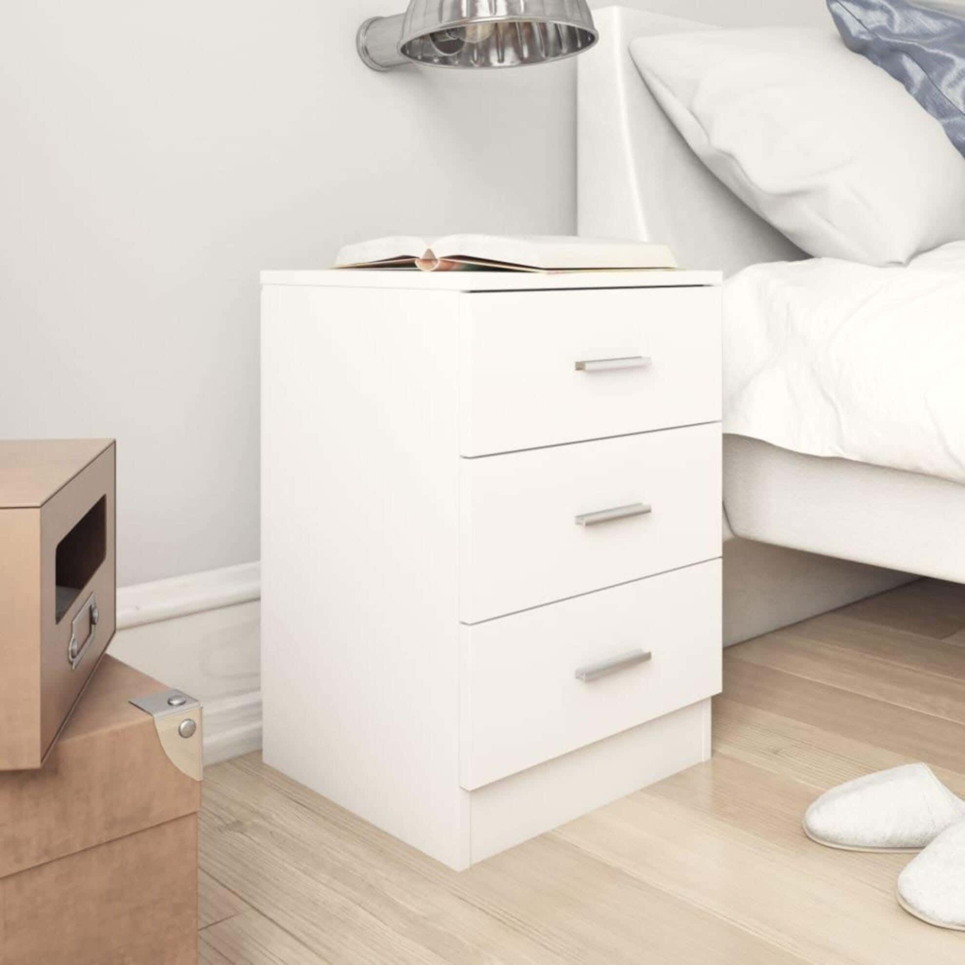 MDF Wood Modern Commode, 60x40x36 cm - White