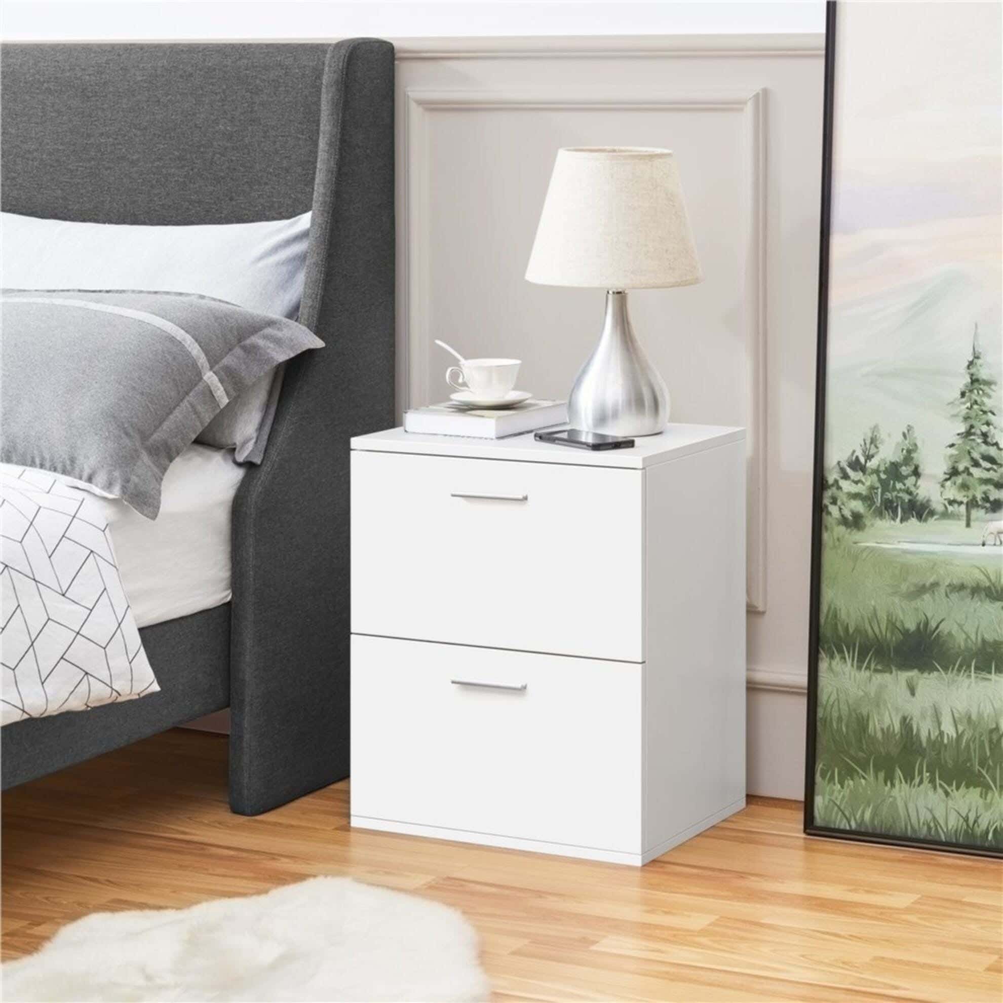 MDF Wood Modern Commode, 53x40x32 cm - White