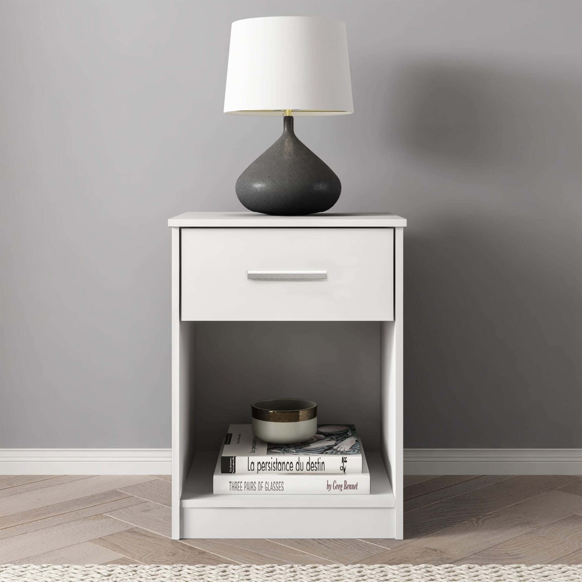 MDF Wood Modern Commode, 50x36x32 cm - White