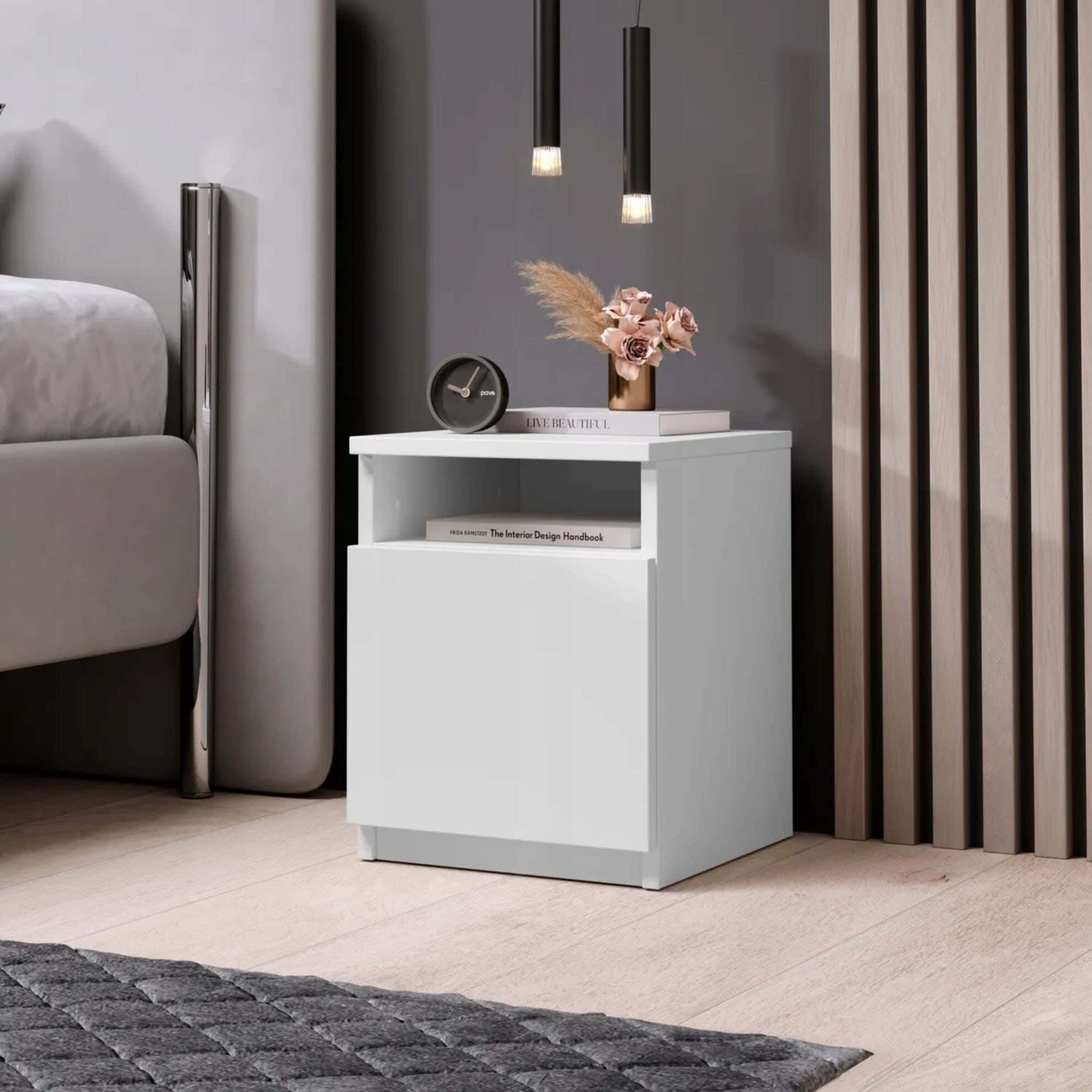 MDF Wood Modern Commode, 50x41x32 cm - White
